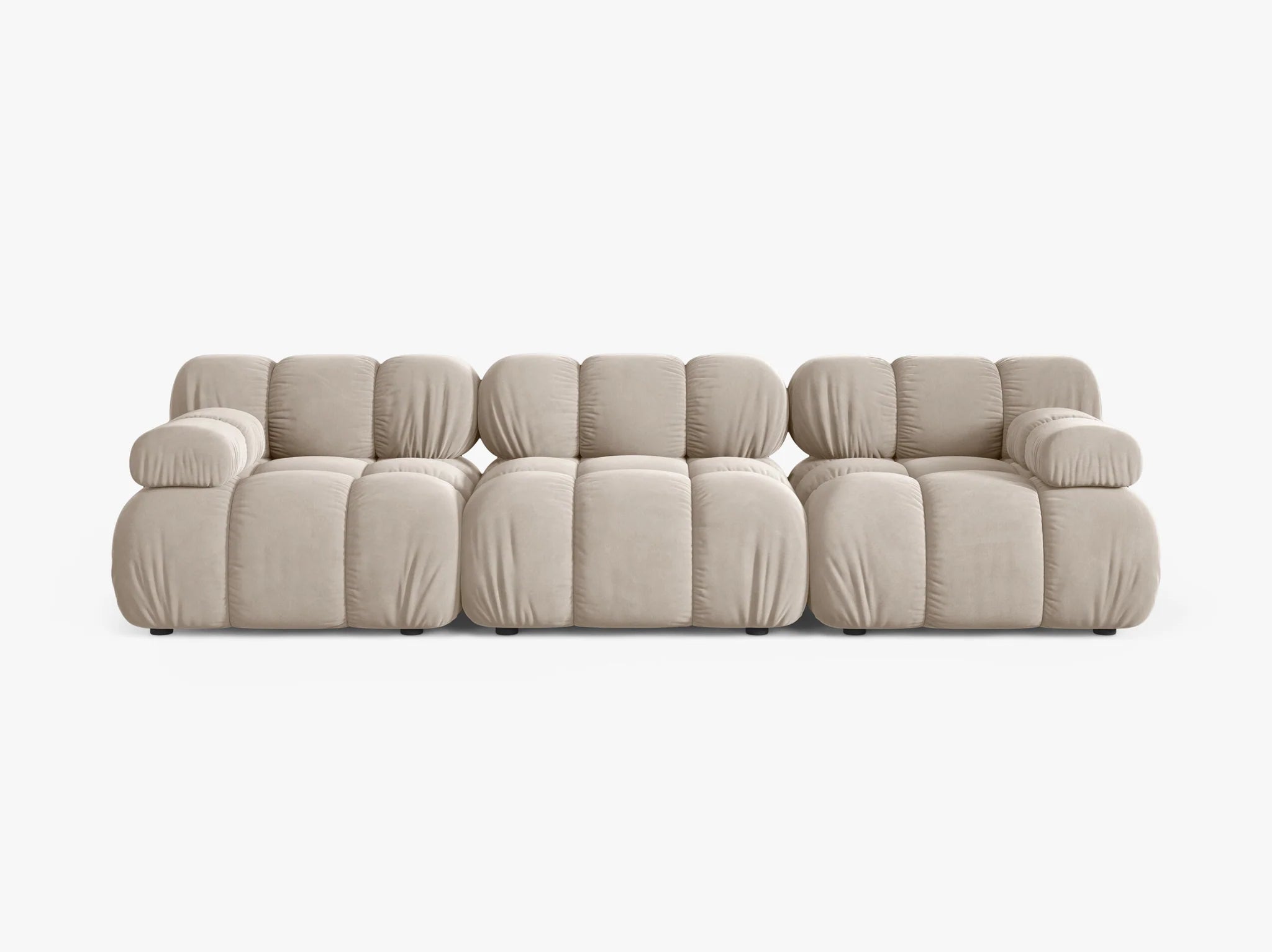 Selene 3-Sitzer Sofa in Samt, 282 cm Breite - Modulsofa-4