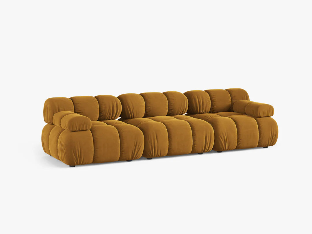 Selene 3-Sitzer Sofa in Samt, 282 cm Breite - Modulsofa-9