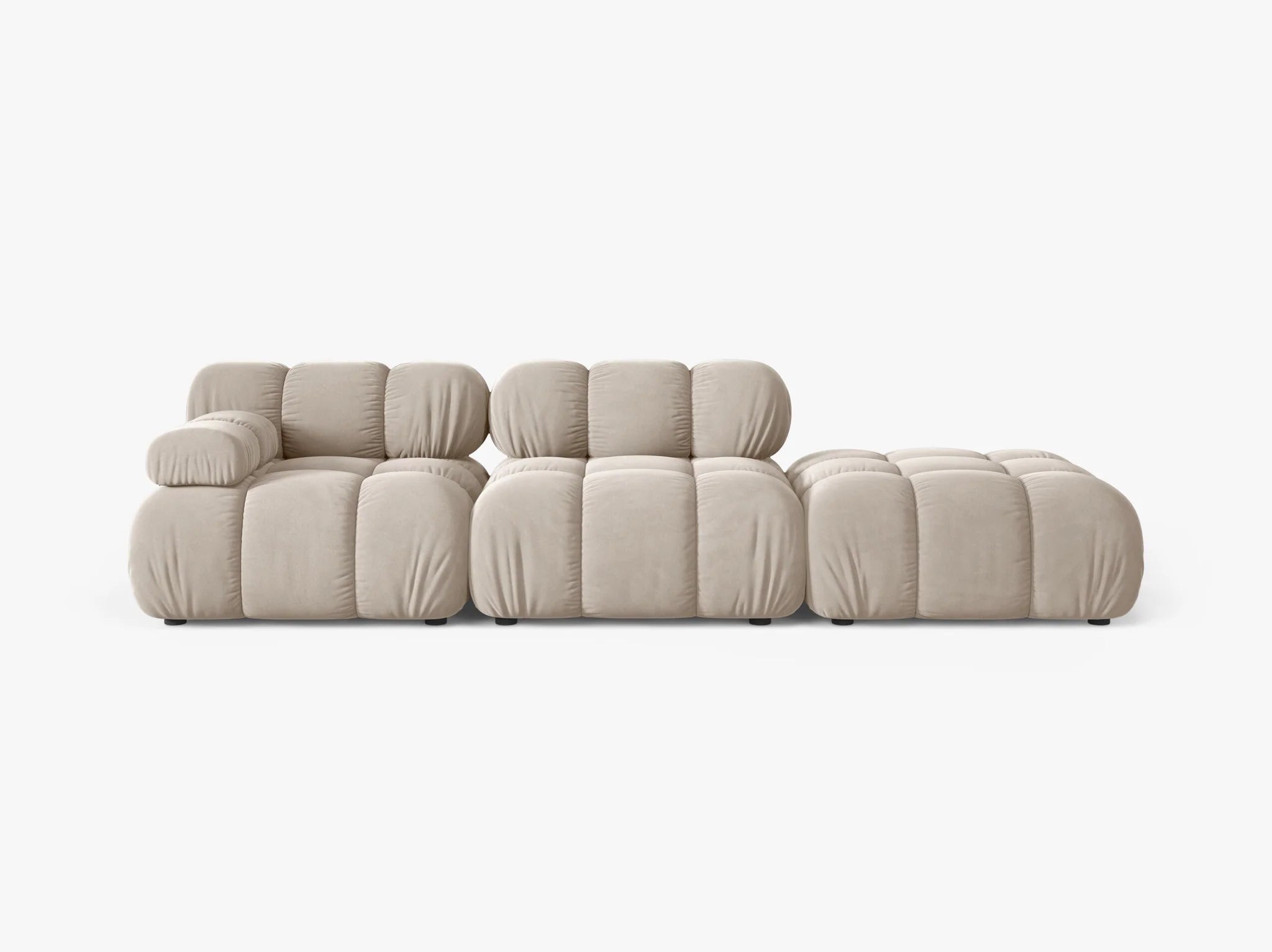 Selene 4-Sitzer Sofa (links) in Samt, 282 cm Breite - Modulsofa-3