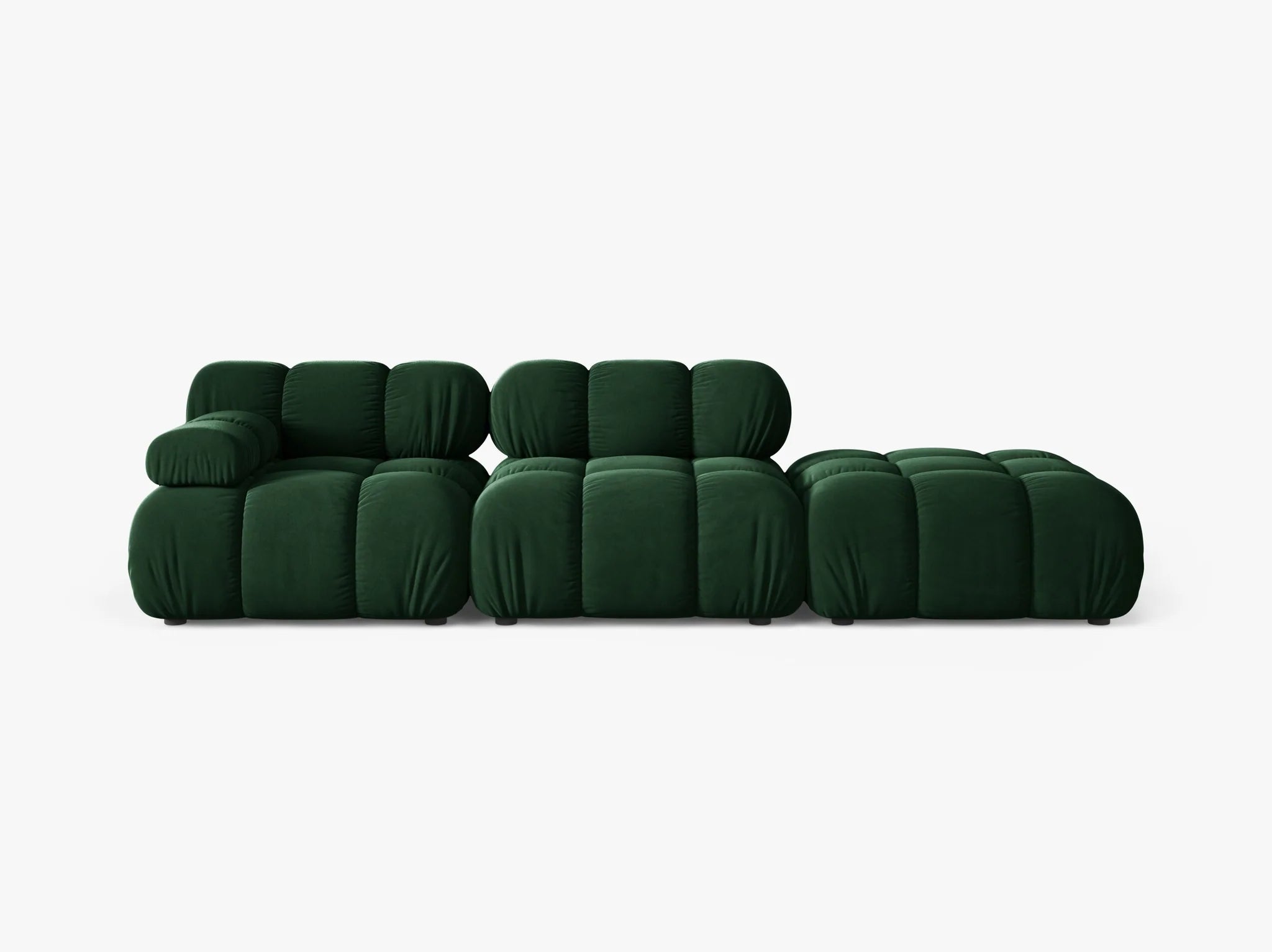 Selene 4-Sitzer Sofa (links) in Samt, 282 cm Breite - Modulsofa-5