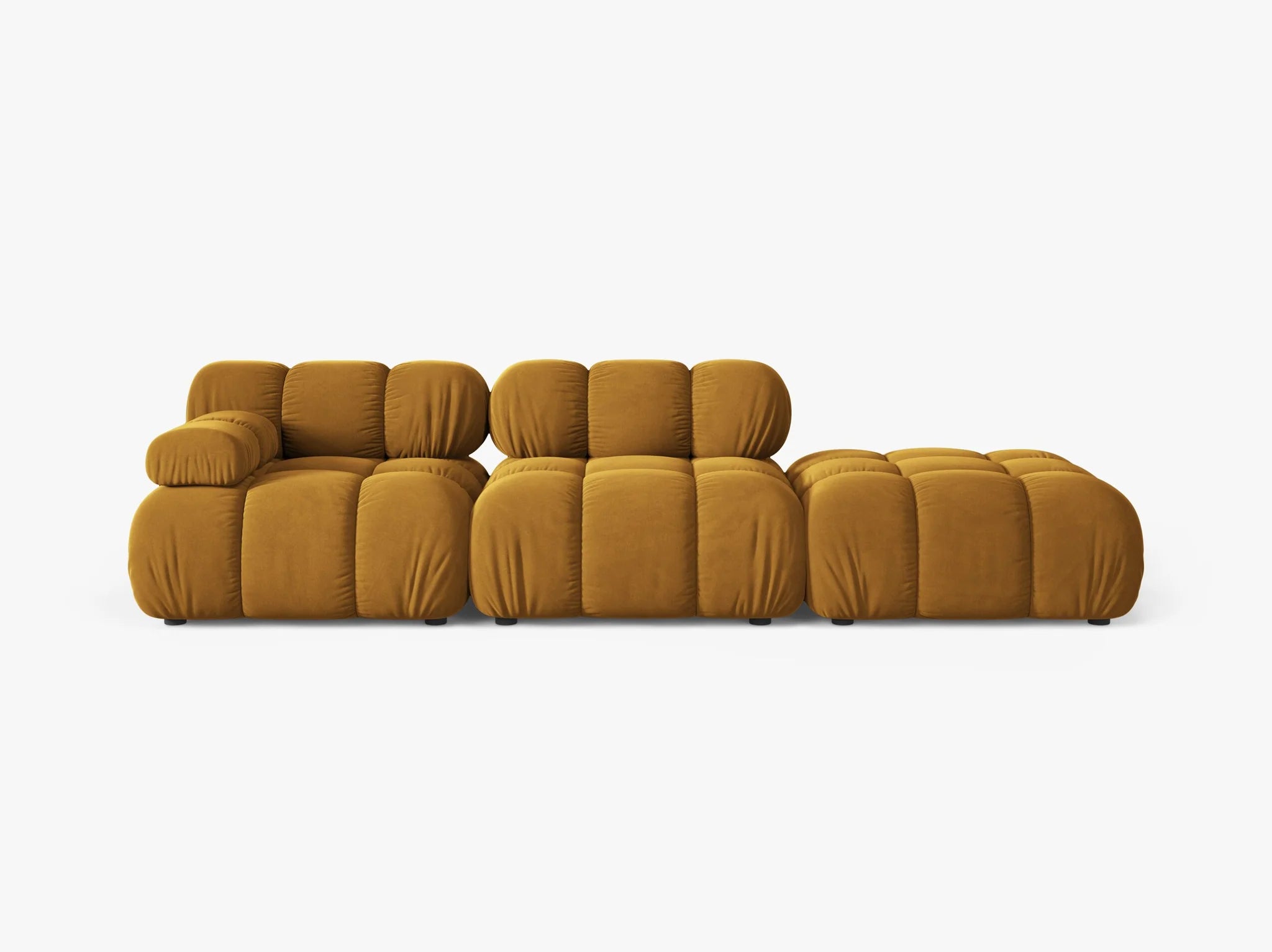 Selene 4-Sitzer Sofa (links) in Samt, 282 cm Breite - Modulsofa-6