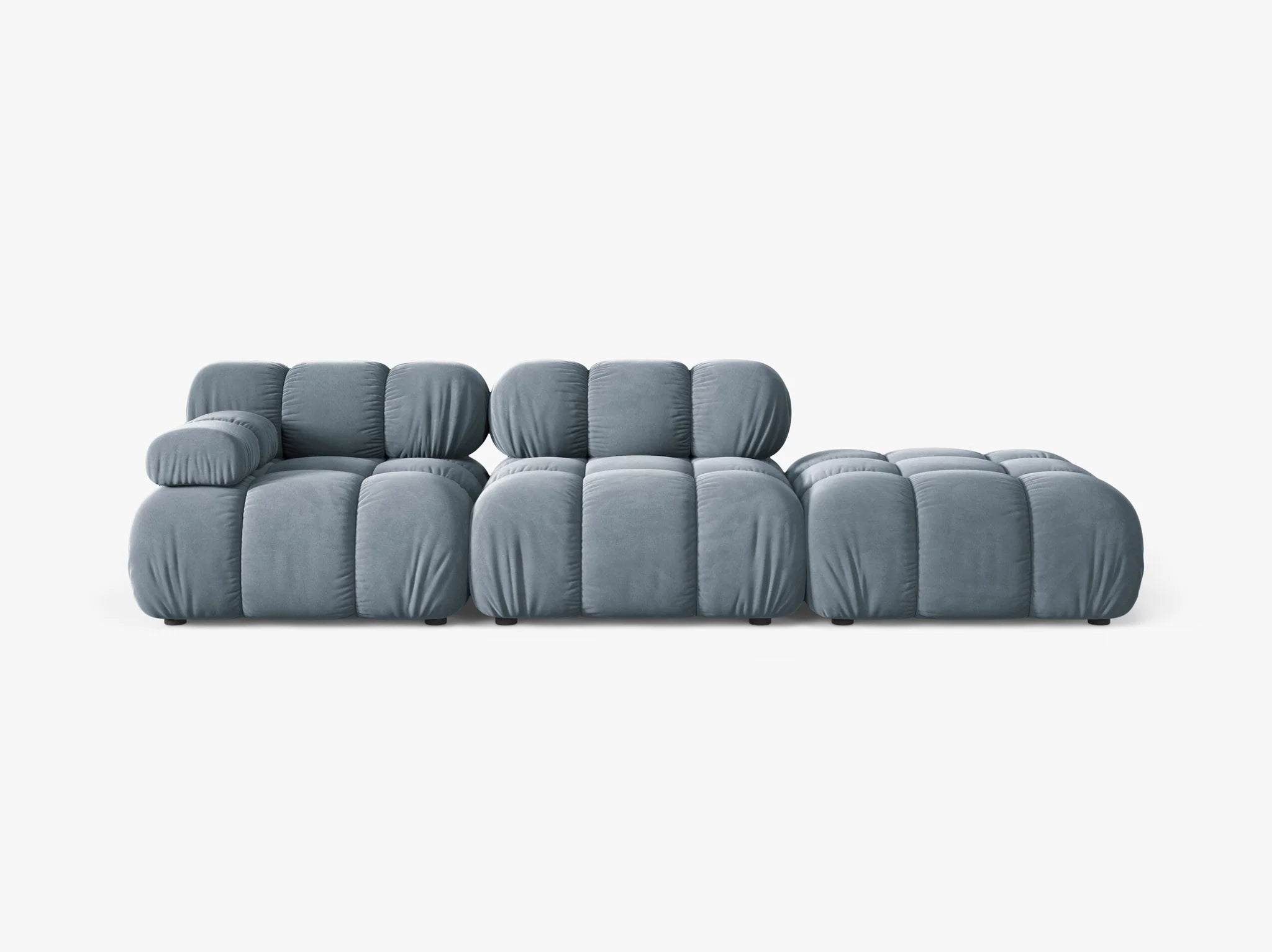 Selene 4-Sitzer Sofa (links) in Samt, 282 cm Breite - Modulsofa-7