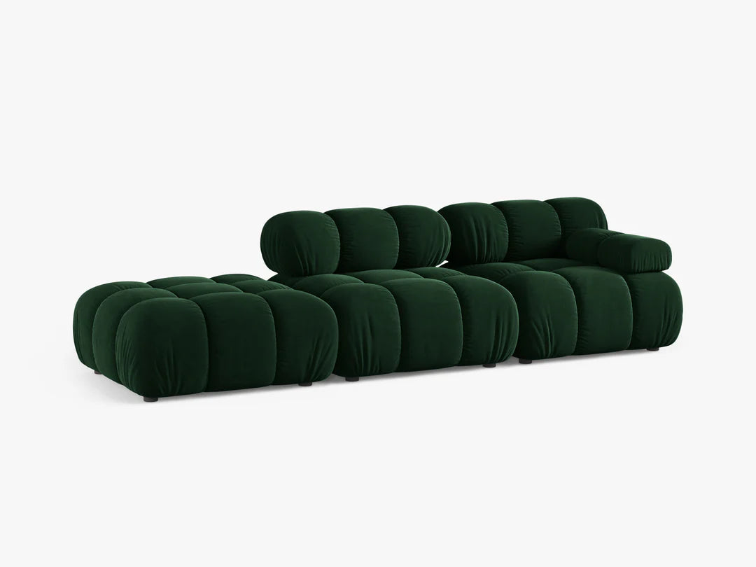 Selene 4-Sitzer Sofa (rechts) in Samt, 282 cm Breite - Modulsofa-10