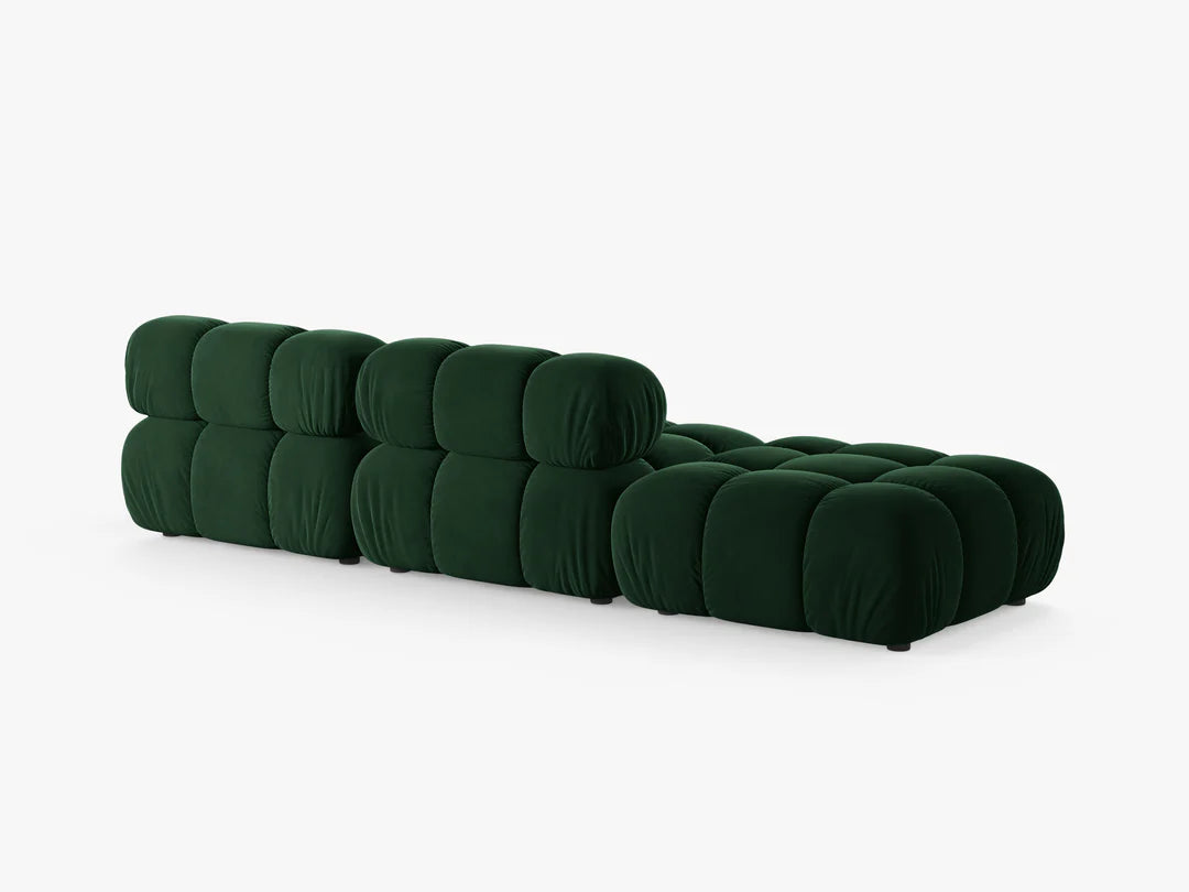 Selene 4-Sitzer Sofa (rechts) in Samt, 282 cm Breite - Modulsofa-11