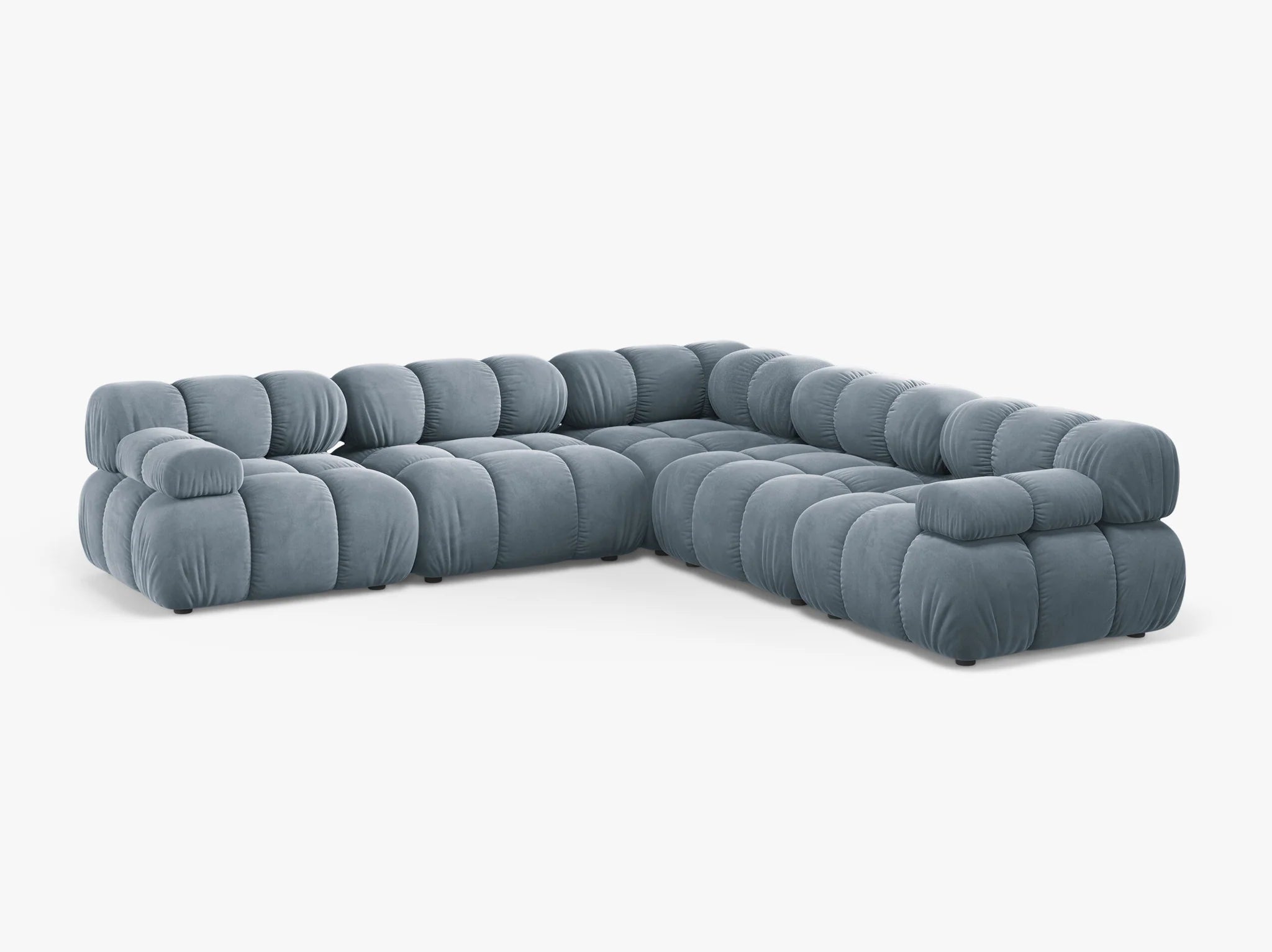 Selene Ecksofa (beidseitig) in Samt, 282 cm Breite - Modulsofa-10