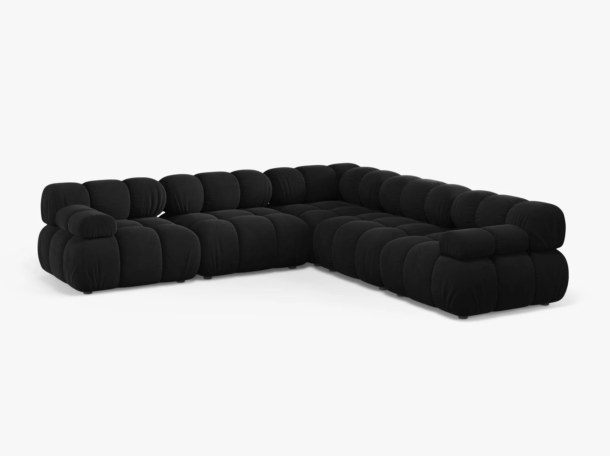 Selene Ecksofa (beidseitig) in Samt, 282 cm Breite - Modulsofa-5