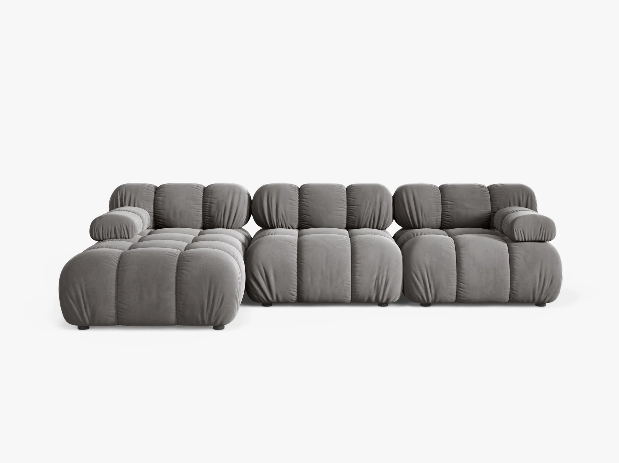 Selene Ecksofa (links) in Samt, 282 cm Breite - Modulsofa-2