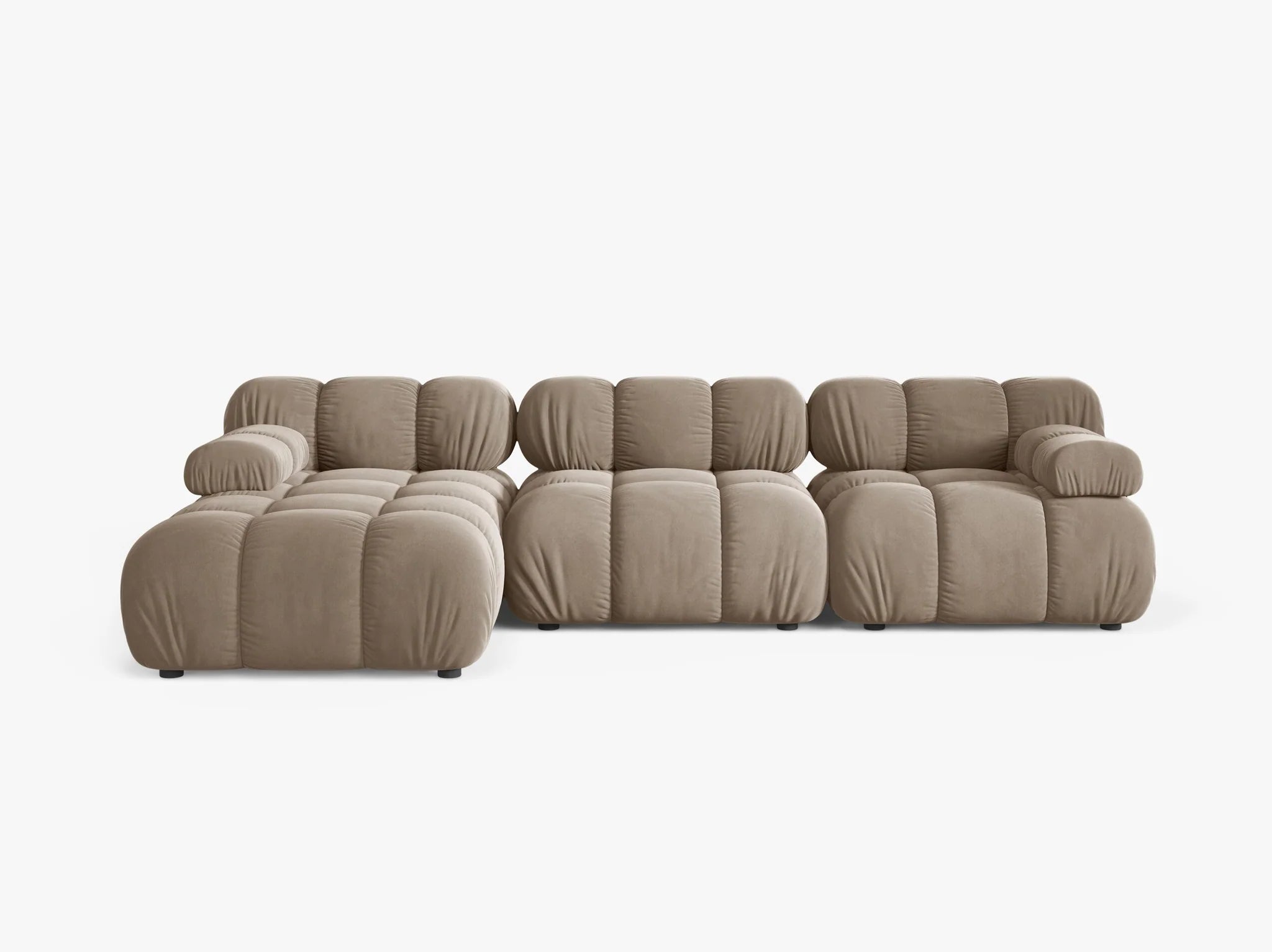 Selene Ecksofa (links) in Samt, 282 cm Breite - Modulsofa-4