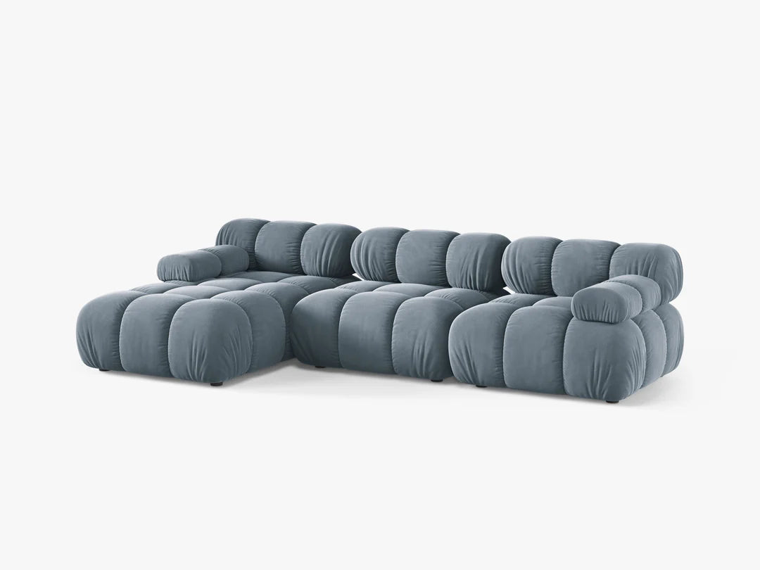 Selene Ecksofa (links) in Samt, 282 cm Breite - Modulsofa-9