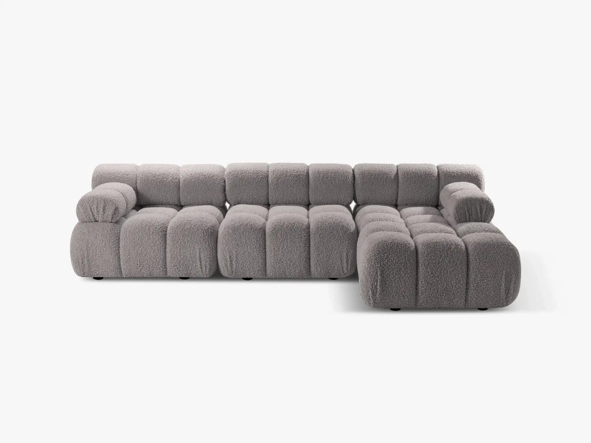 Selene Ecksofa (rechts) in Bouclé, 282 cm Breite - Modulsofa-2