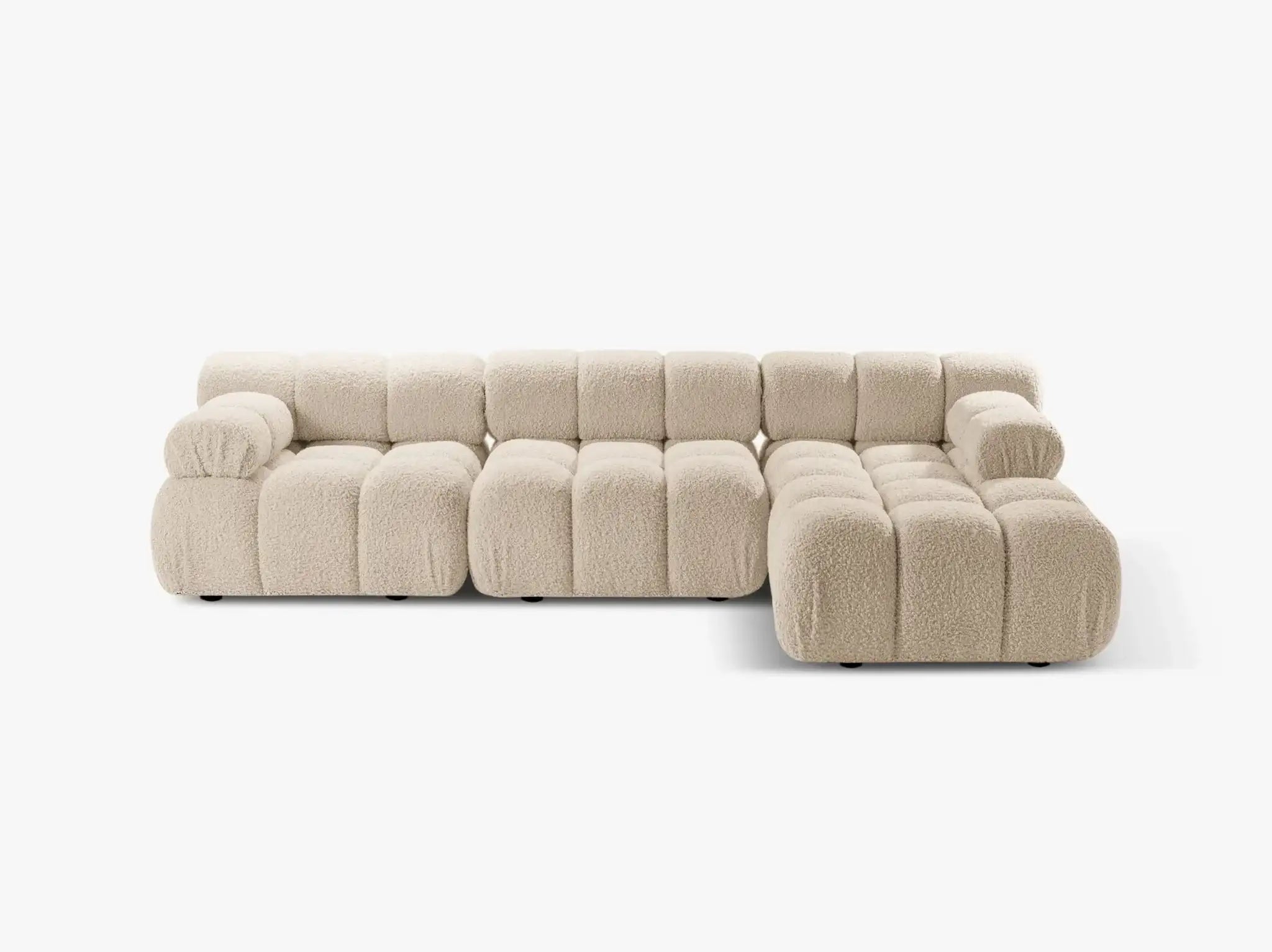 Selene Ecksofa (rechts) in Bouclé, 282 cm Breite - Modulsofa-3
