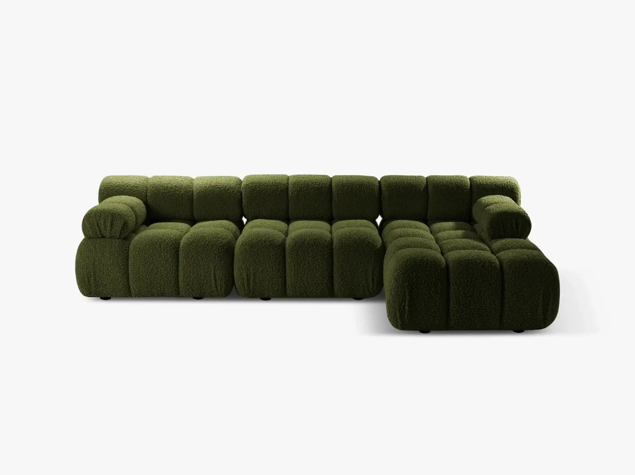 Selene Ecksofa (rechts) in Bouclé, 282 cm Breite - Modulsofa-4