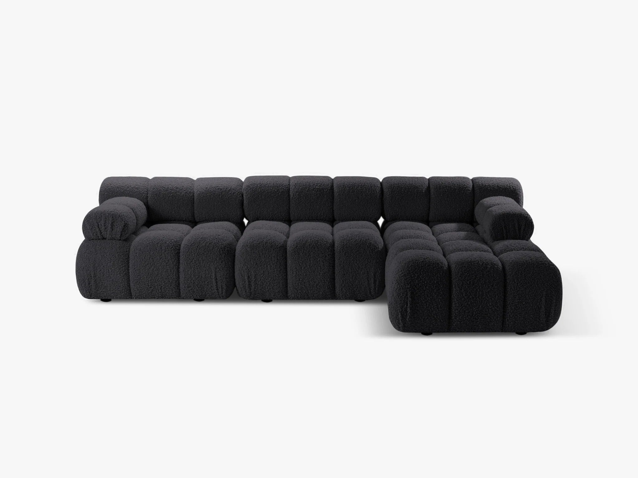 Selene Ecksofa (rechts) in Bouclé, 282 cm Breite - Modulsofa-5