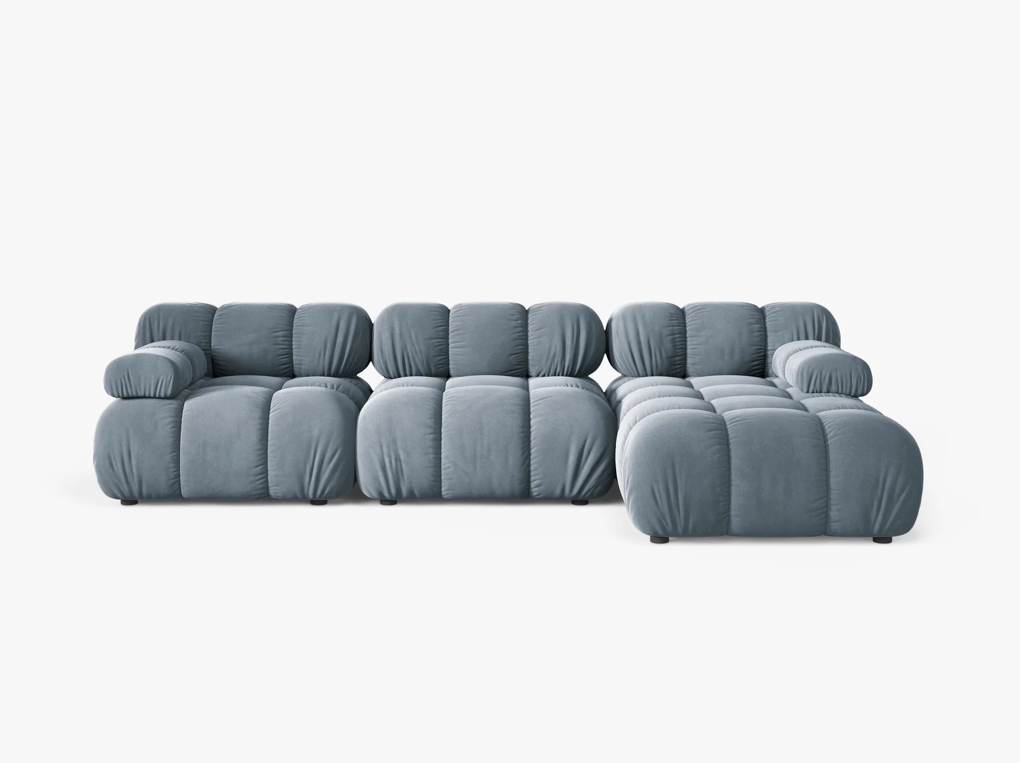 Selene Ecksofa (rechts) in Samt, 282 cm Breite - Modulsofa-1