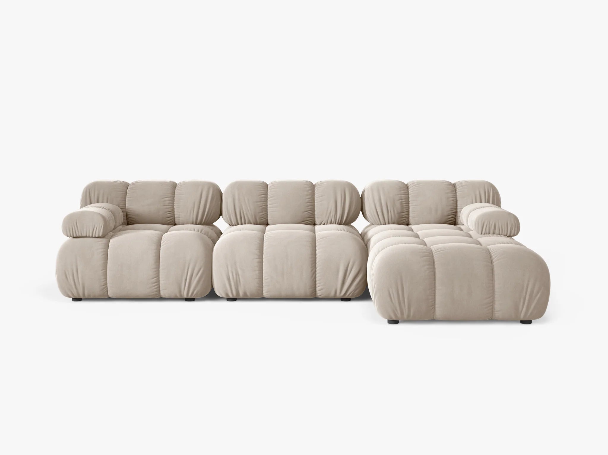 Selene Ecksofa (rechts) in Samt, 282 cm Breite - Modulsofa-4