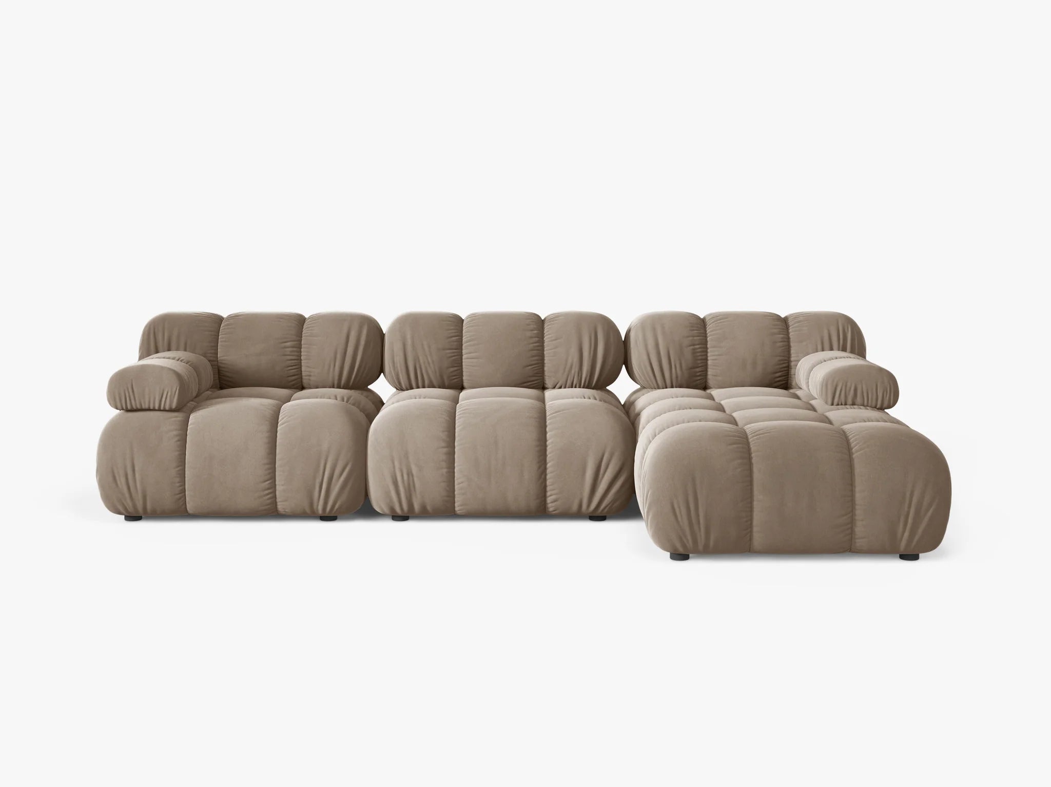 Selene Ecksofa (rechts) in Samt, 282 cm Breite - Modulsofa-5