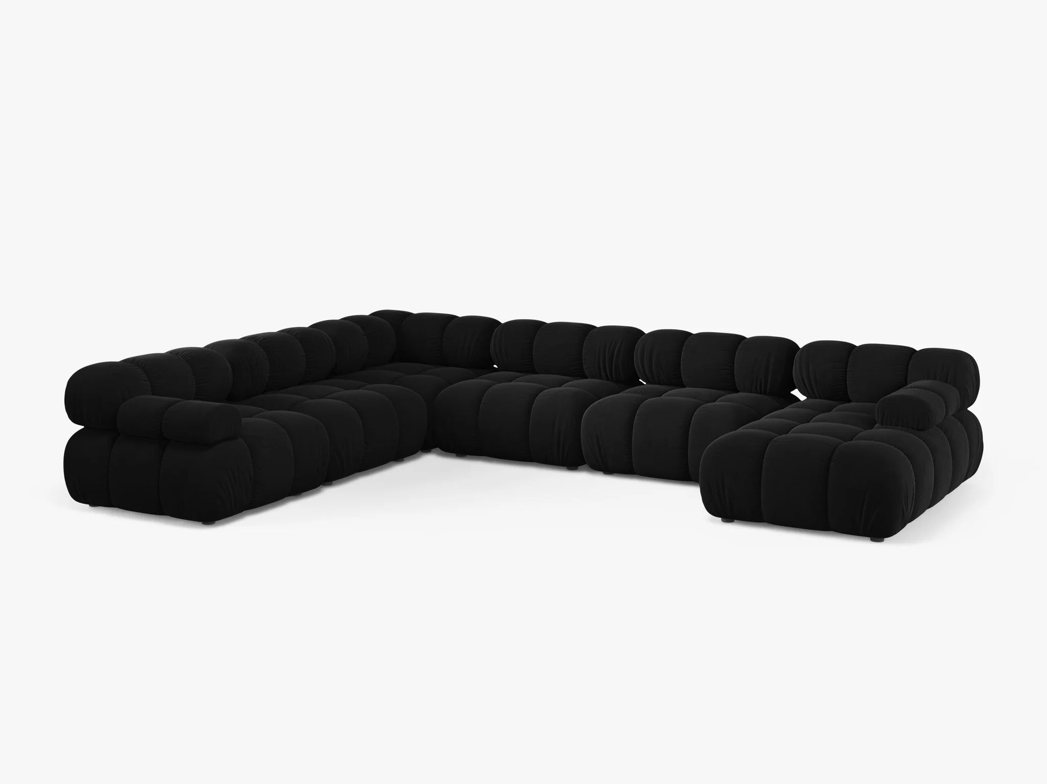 Selene Sofa Wohnlandschaft (links) in Samt, 376 cm Breite - Modulsofa-1