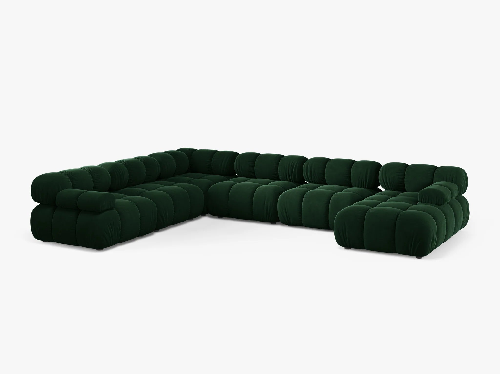 Selene Sofa Wohnlandschaft (links) in Samt, 376 cm Breite - Modulsofa-4