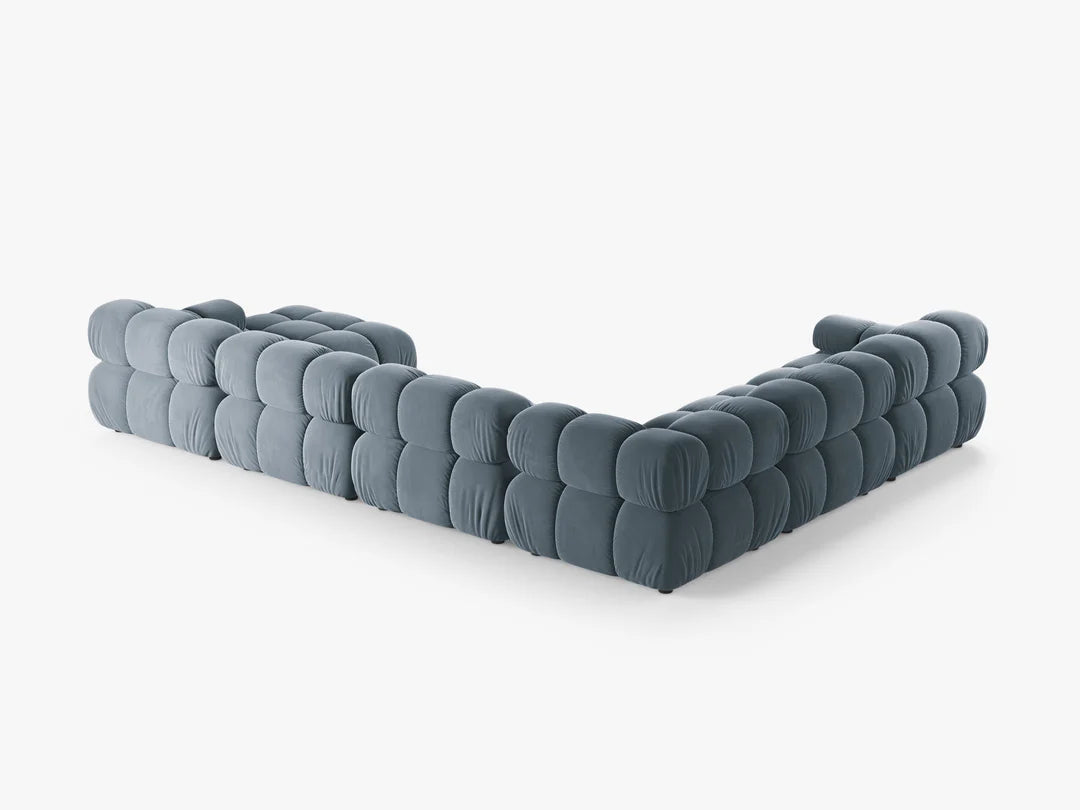 Selene Sofa Wohnlandschaft (links) in Samt, 376 cm Breite - Modulsofa-7