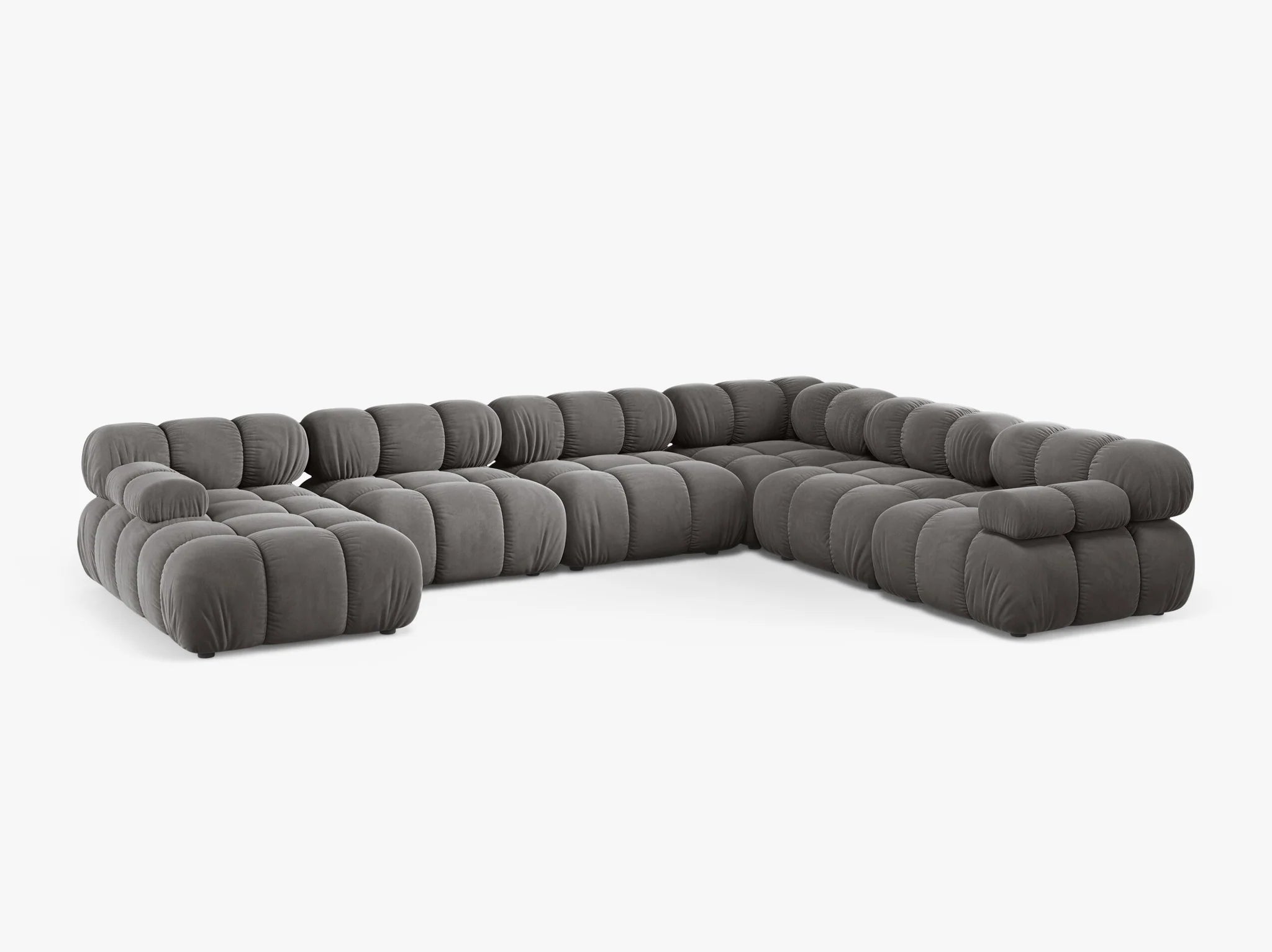 Selene Sofa Wohnlandschaft (rechts) in Samt, 376 cm Breite - Modulsofa-3