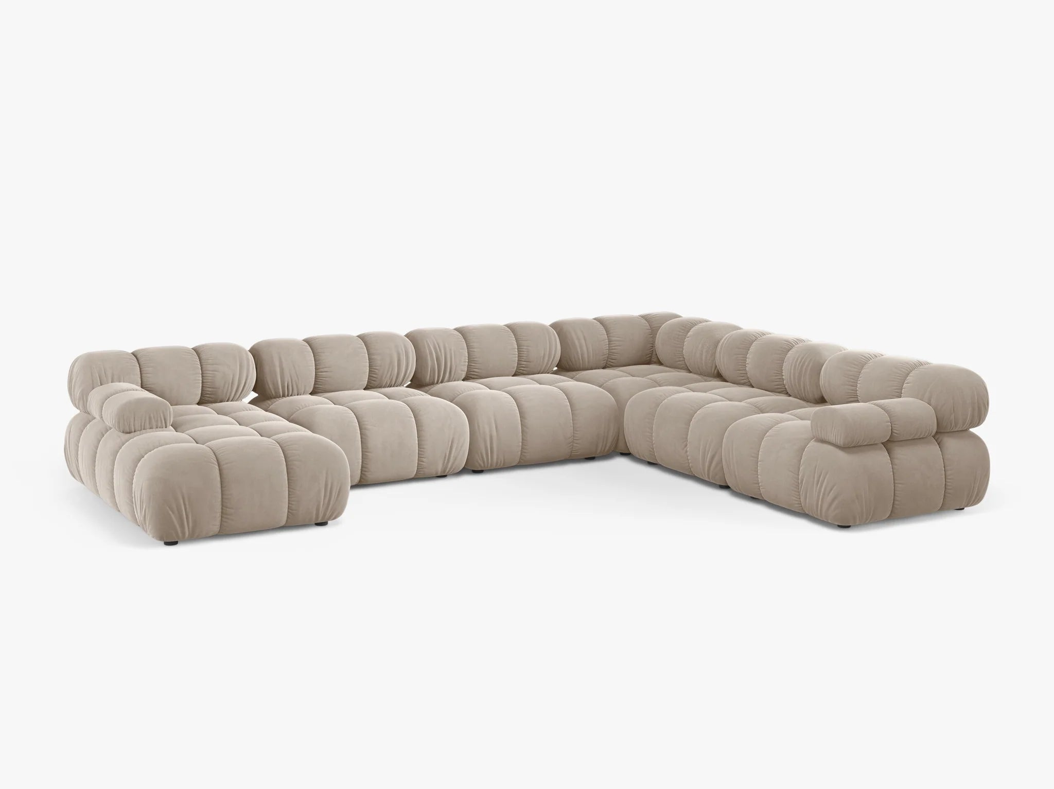 Selene Sofa Wohnlandschaft (rechts) in Samt, 376 cm Breite - Modulsofa-4