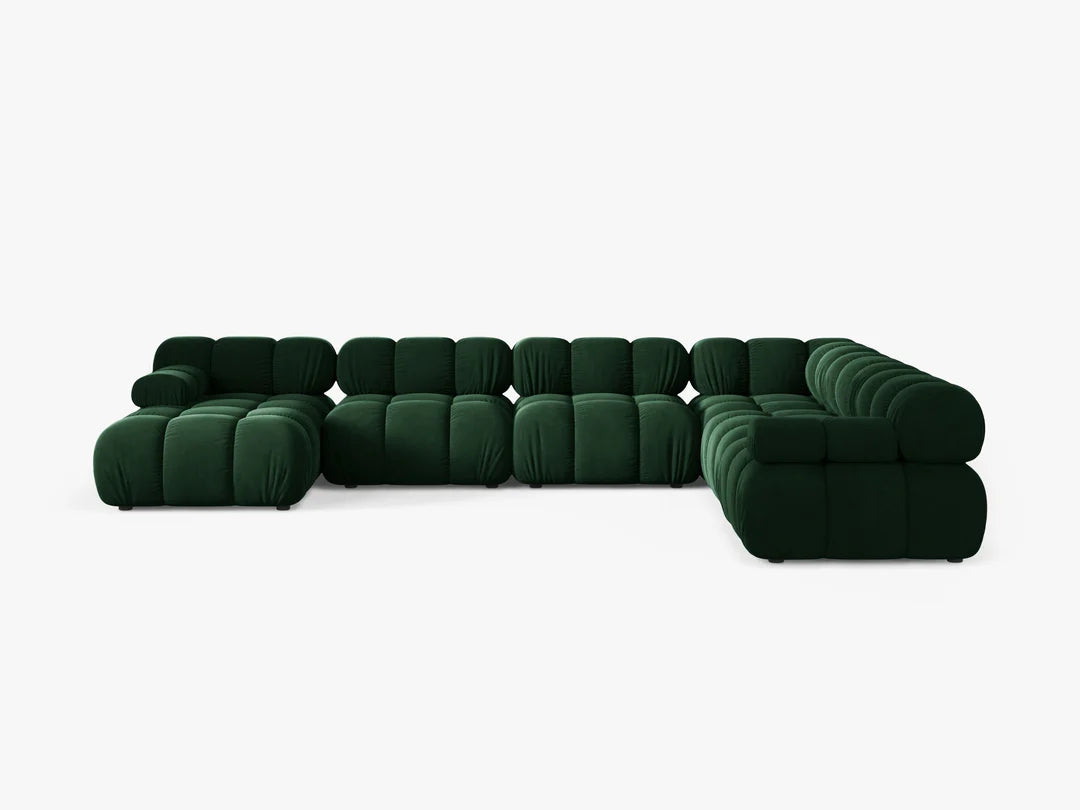 Selene Sofa Wohnlandschaft (rechts) in Samt, 376 cm Breite - Modulsofa-8