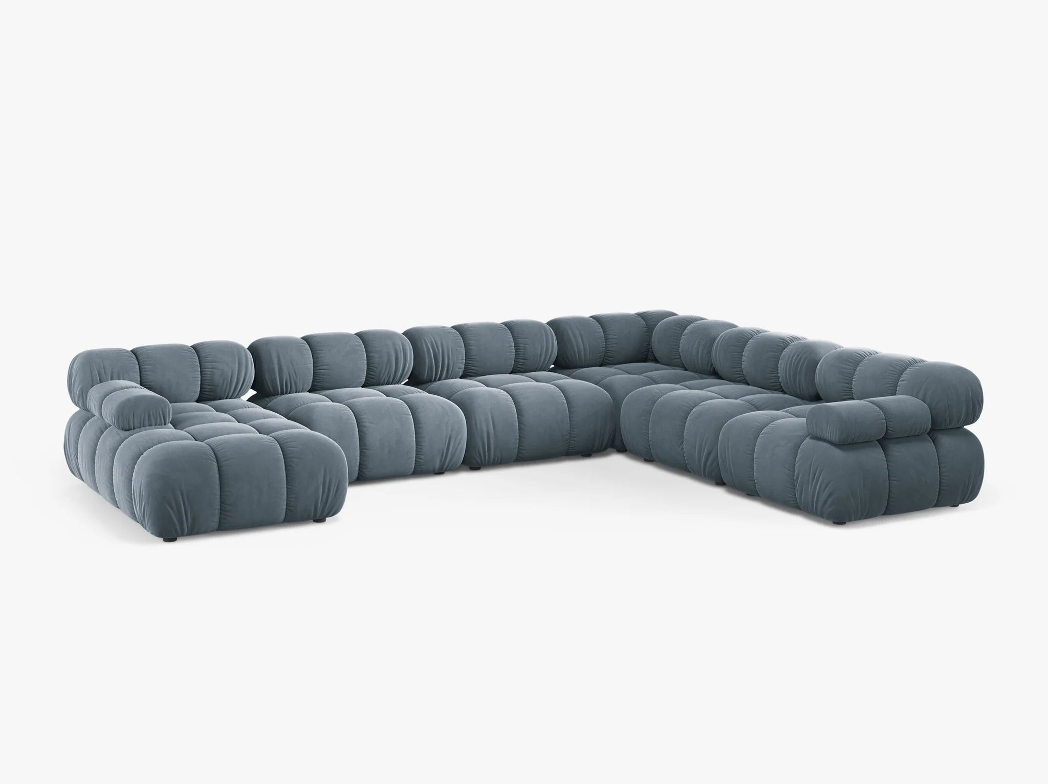 Selene Sofa Wohnlandschaft (rechts) in Samt, 376 cm Breite - Modulsofa