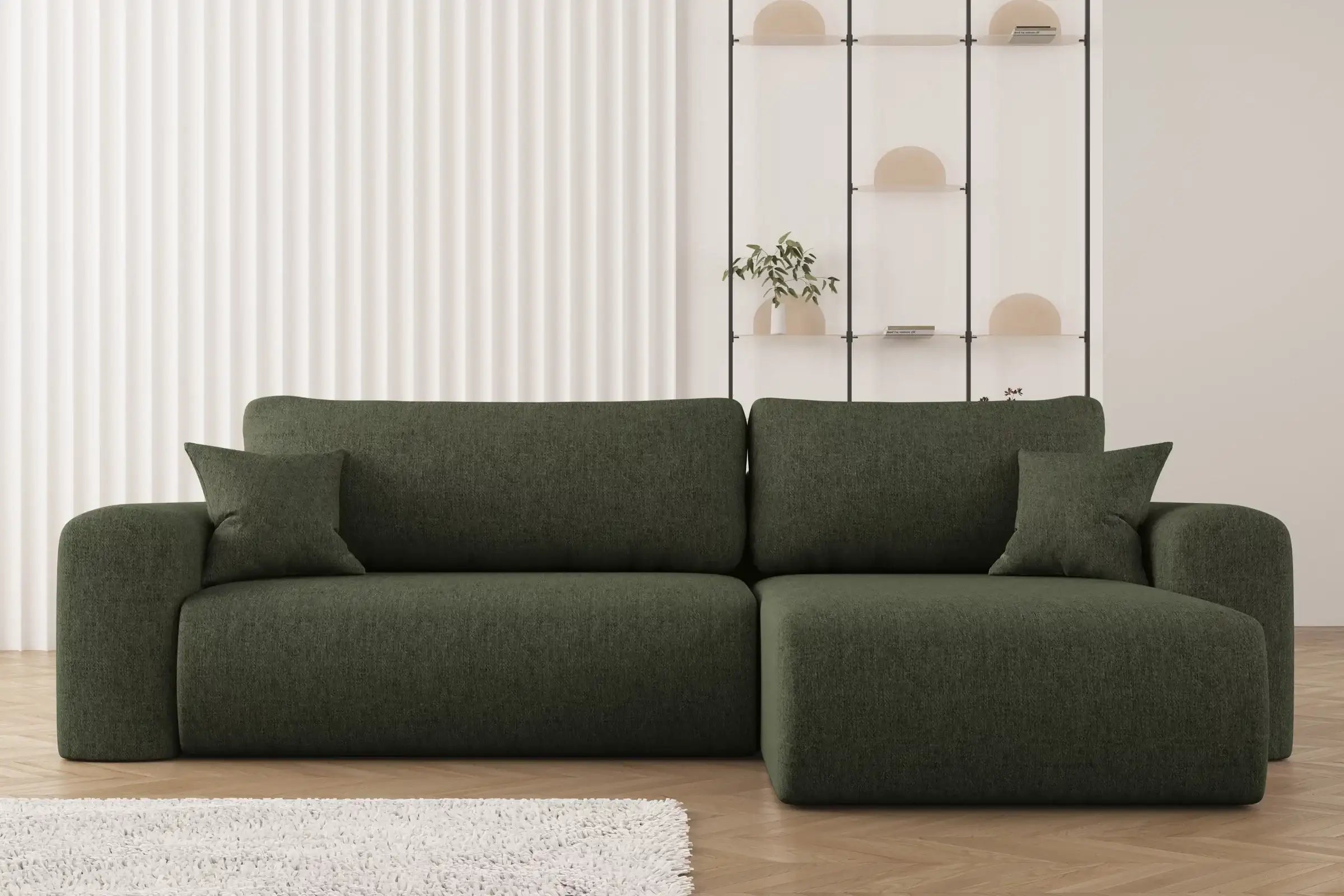 Ecksofa Capri #Variant_Dunkelgrün-Rechts