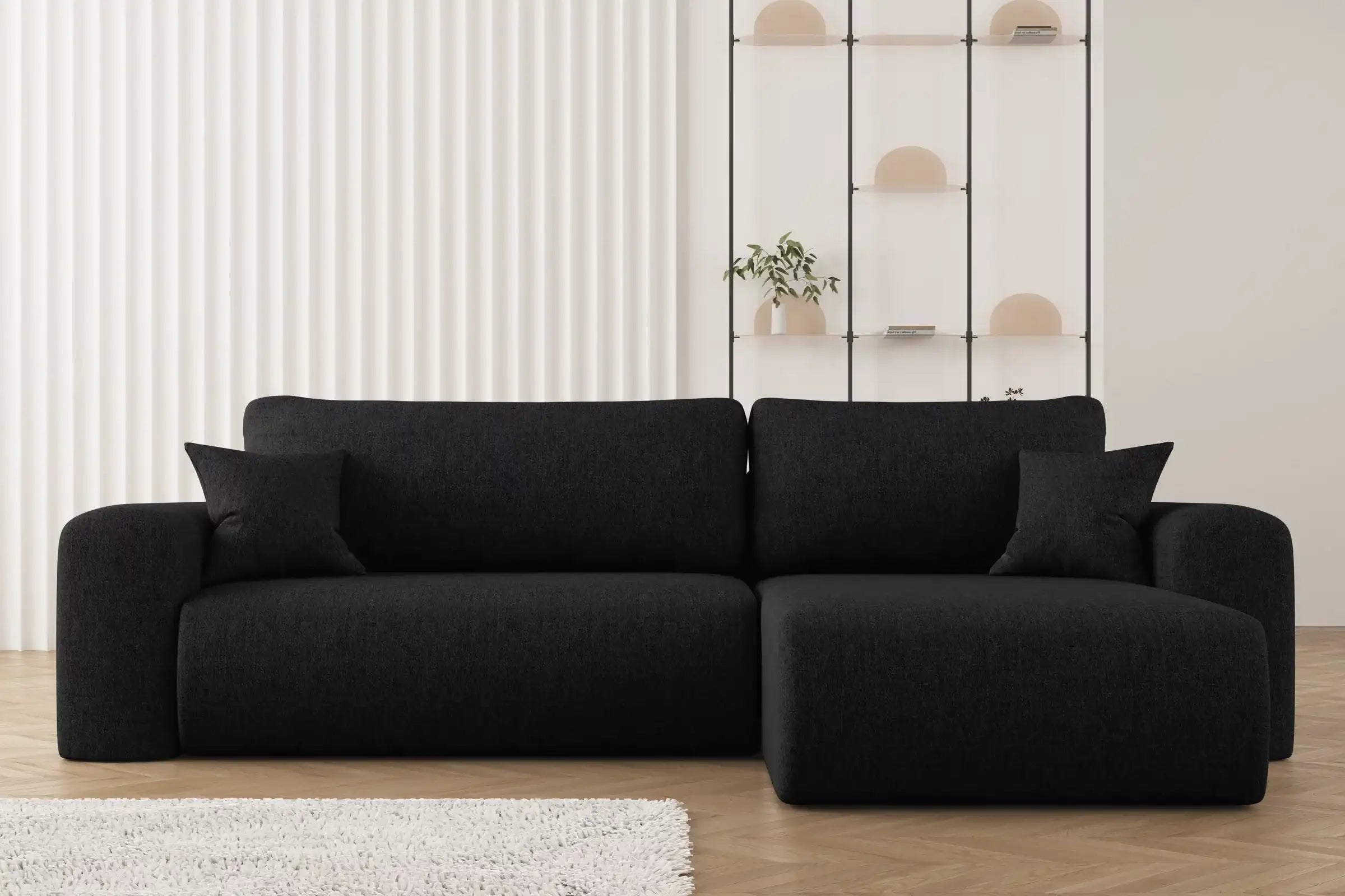 Ecksofa Capri #Variant_Schwarz-Rechts