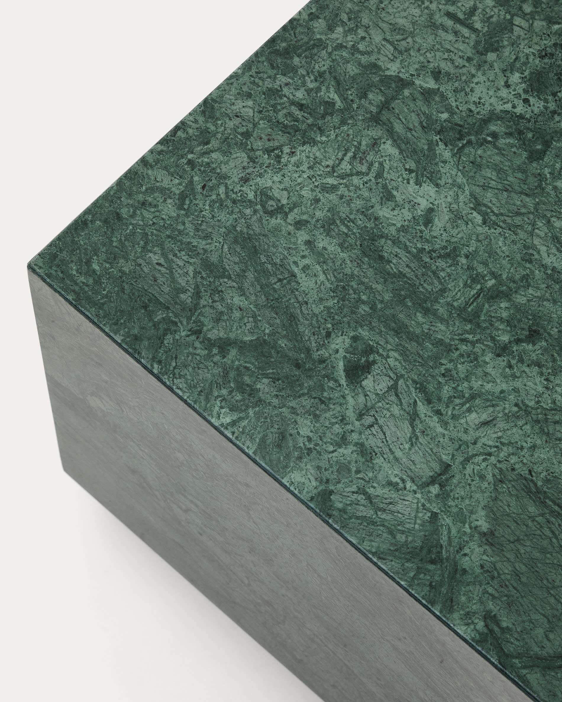 Sorein Couchtisch 100x50 cm – Echter Marmortisch in Grün mit exklusiver Maserung