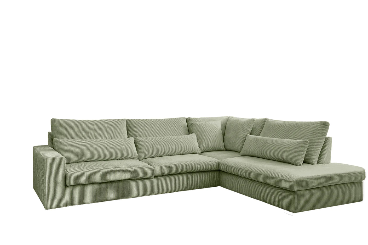 Sven Ecksofa in Cord #Variant_Hellgrün-Rechts