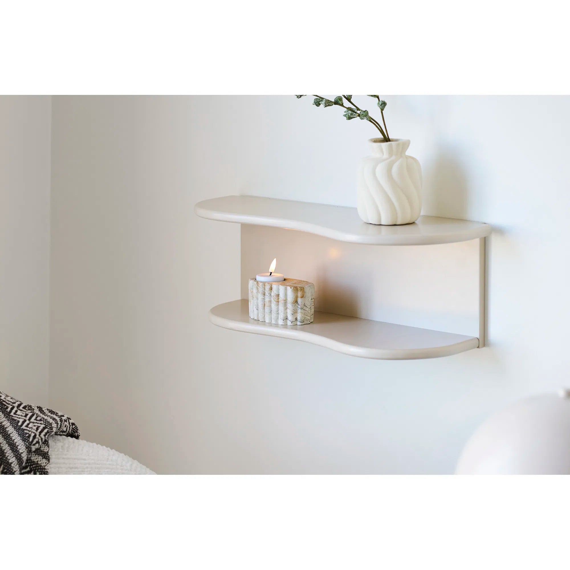 Teelichthalter aus Zement Braun/Beige Ø10,5 cm – Skandinavische Deko