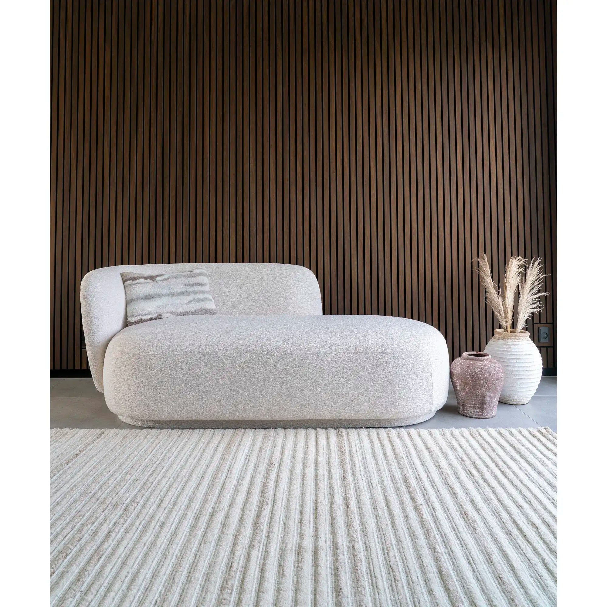 Teppich in Ivory 160x230 cm – Handgetufteter Wollteppich im skandinavischen Stil