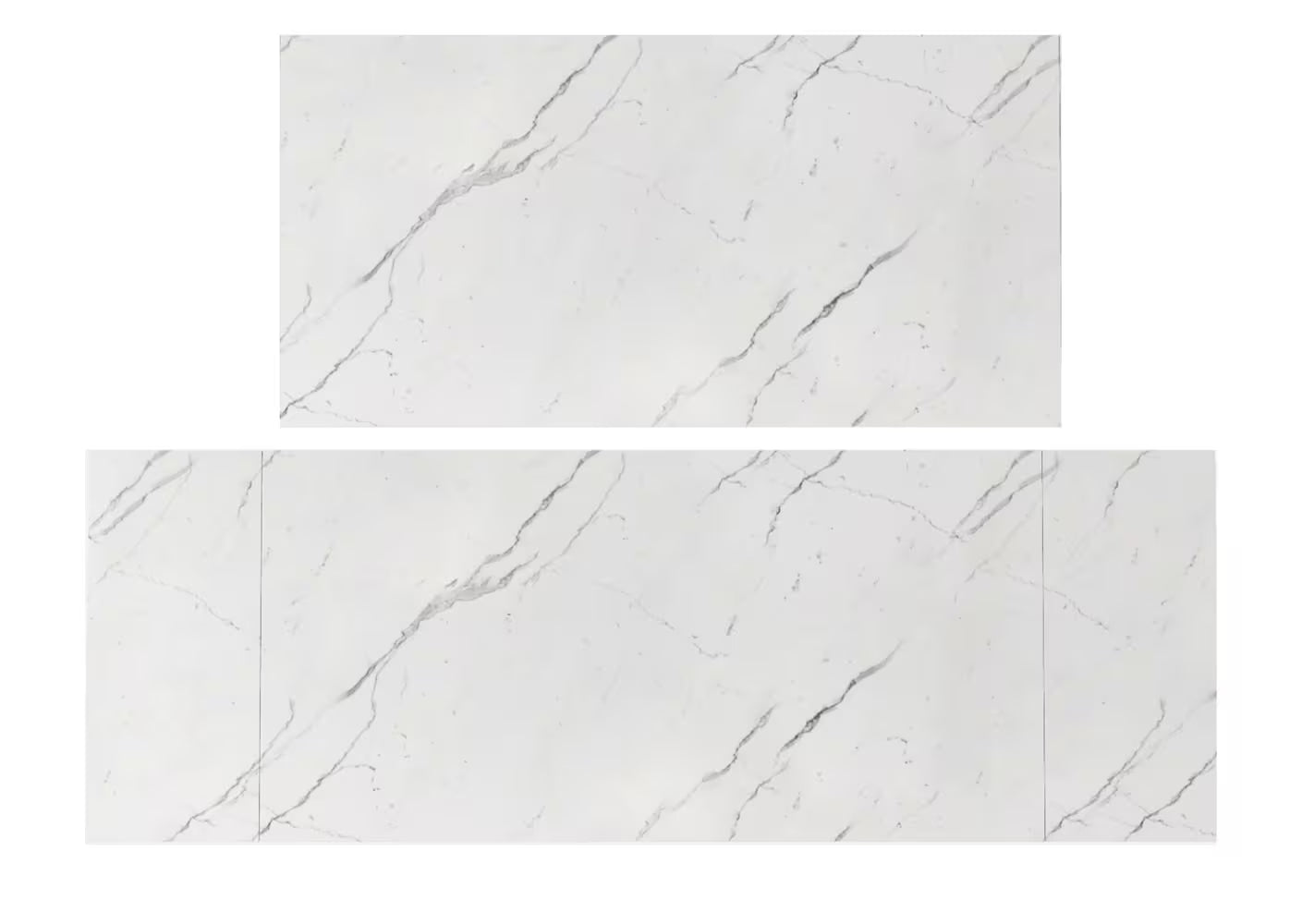 VEVANO Westin Esstisch 160–240 cm – Design Keramiktisch ausziehbar (Weiß Marmor / Schwarz Matt)