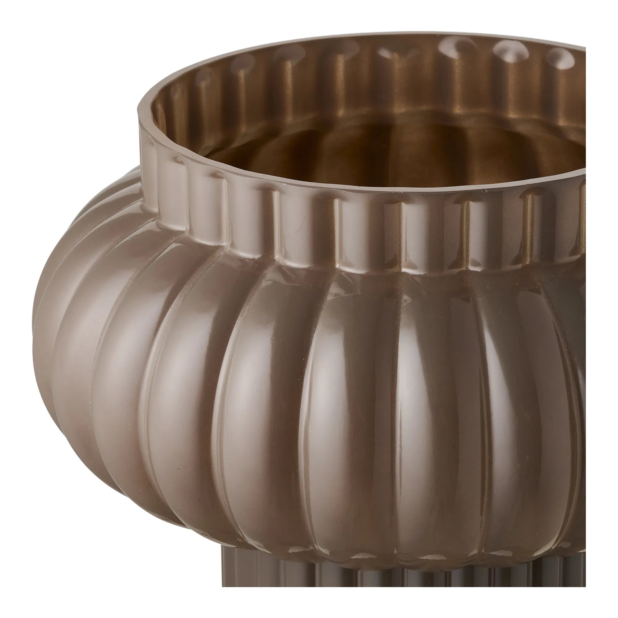 Vase aus Glas in Braun Ø27 cm – Skandinavische Deko 27 cm Höhe