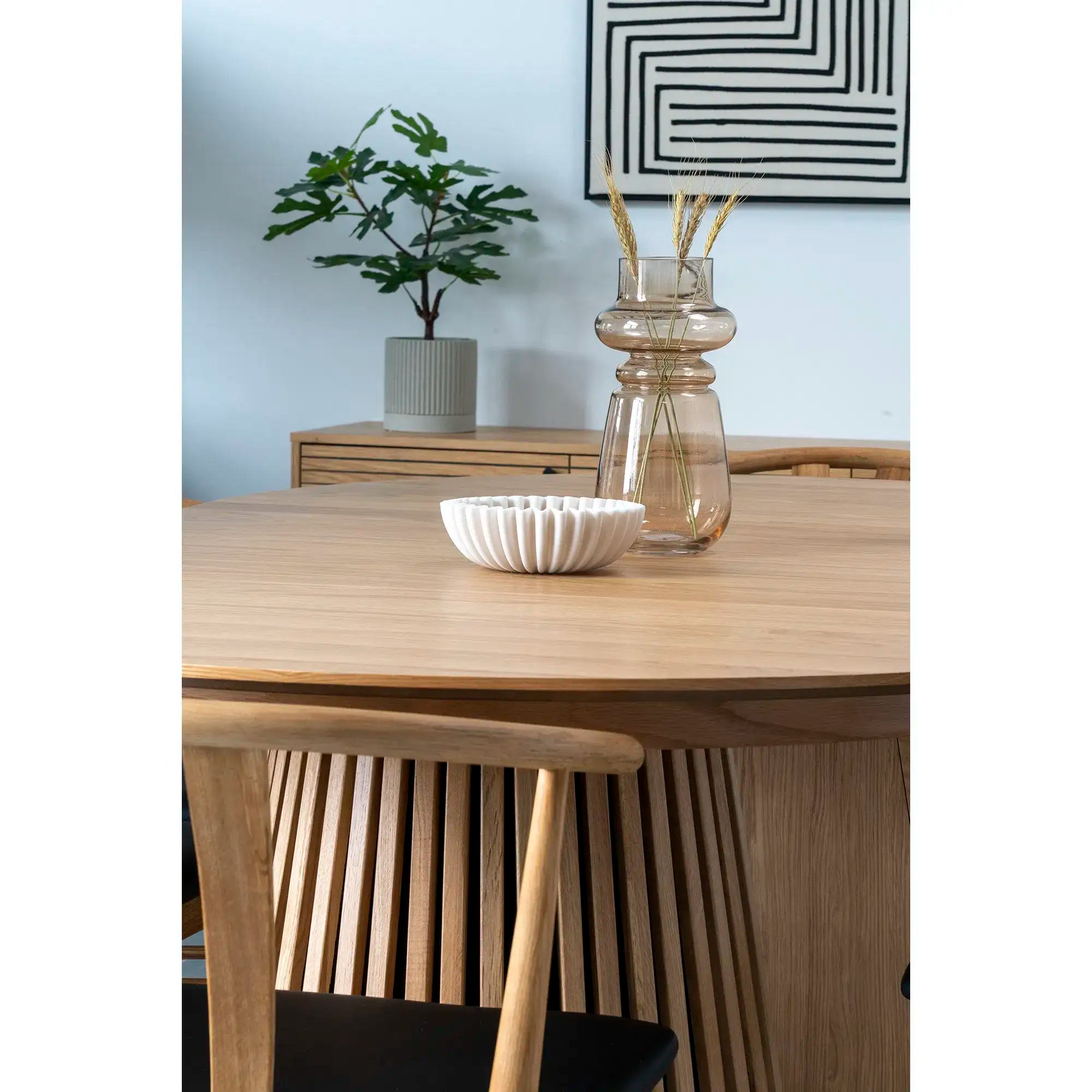 Vase aus Glas in Rauchbraun Ø15 cm – Skandinavische Deko 31 cm Höhe