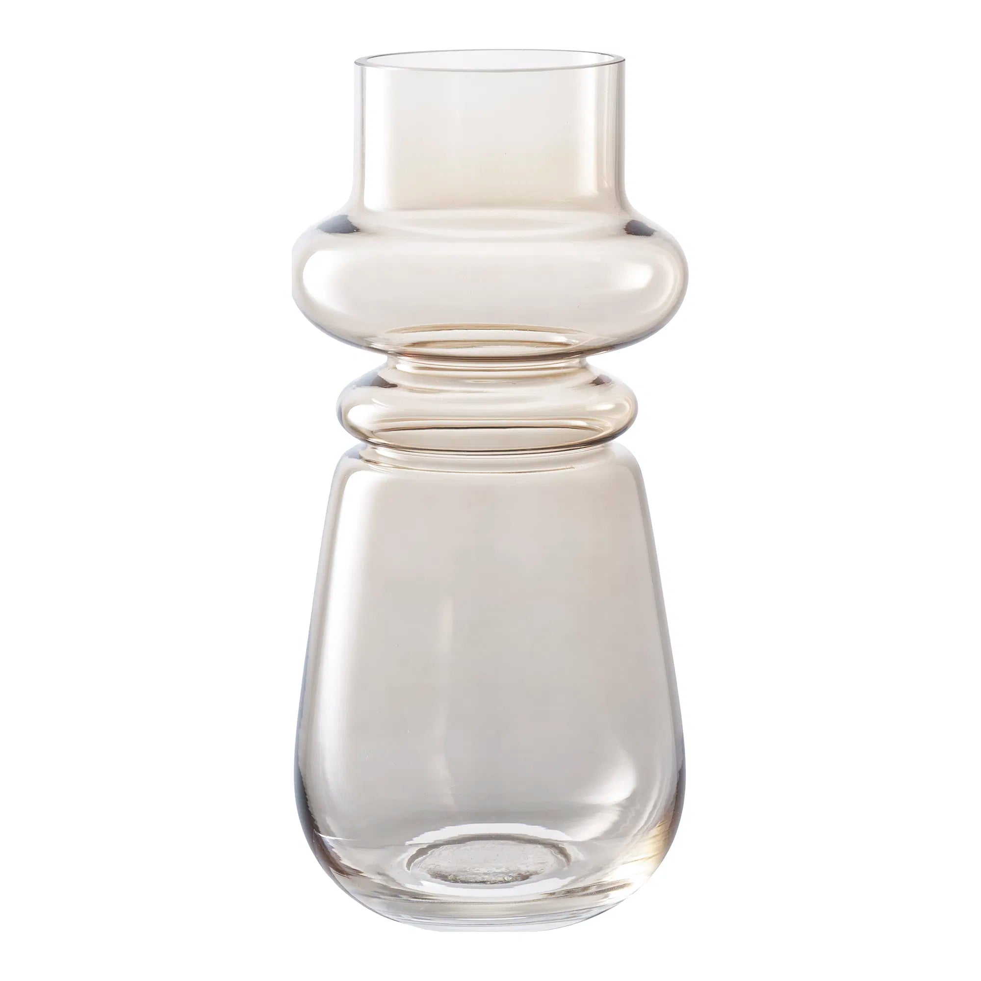 Vase aus Glas in Rauchbraun Ø15 cm – Skandinavische Deko 31 cm Höhe