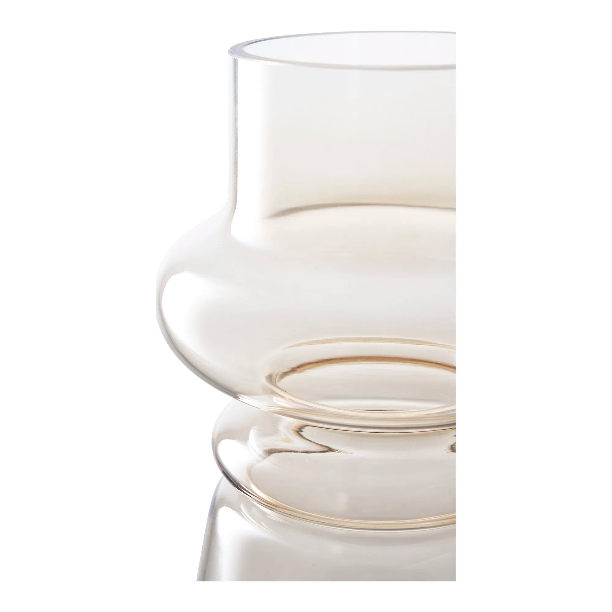 Vase aus Glas in Rauchbraun Ø15 cm – Skandinavische Deko 31 cm Höhe