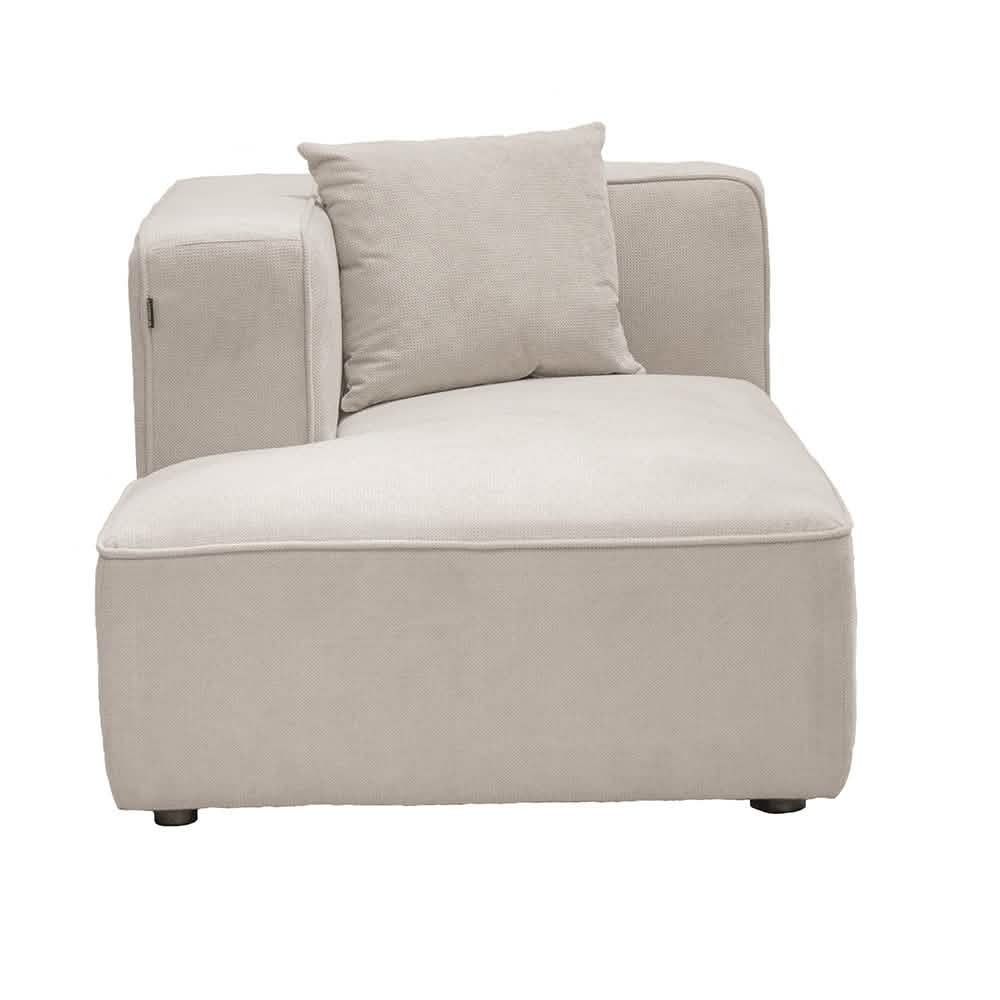 Benne Chaiselonge Modul Links in Beige, 95x144 cm | PolsterOase