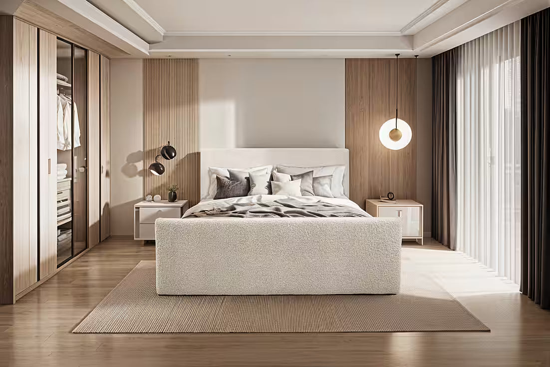 Boxspringbett Lama 120x200 cm  #Variant_Hellbeige