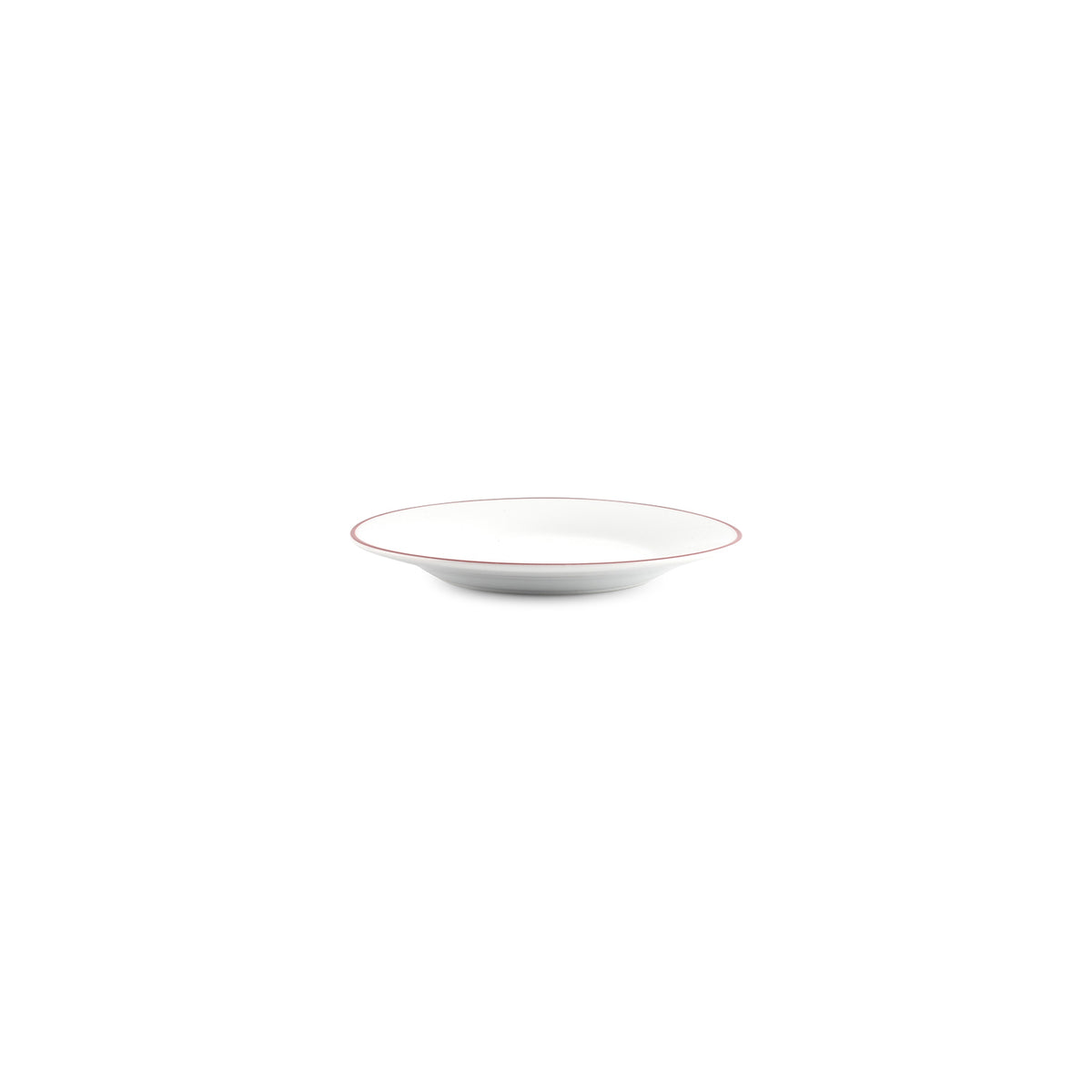 bonbistro Teller 15 cm, burgunderfarbener Rand, Basic White – 6er-Set – Produktansicht 2
