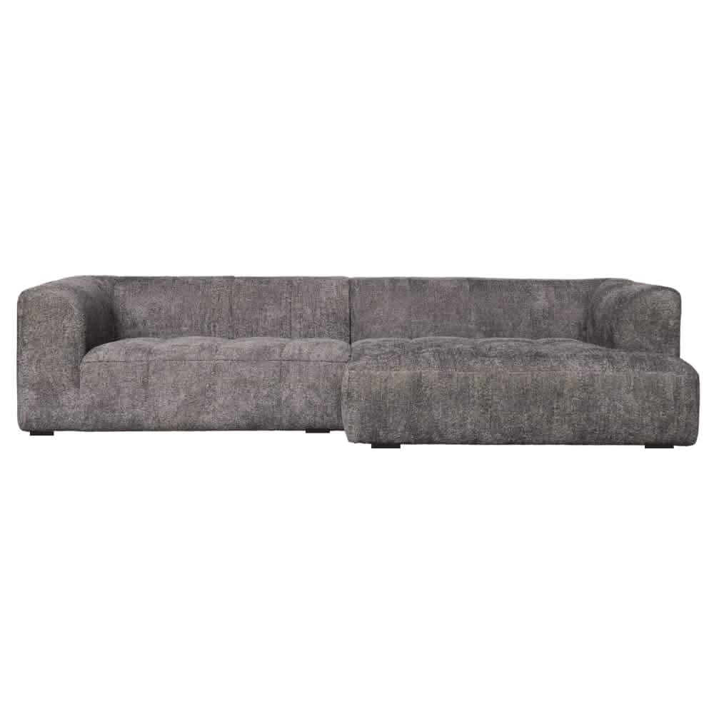Bora Ecksofa (rechts) in Bouclé Grau, 304 cm Breite | PolsterOase