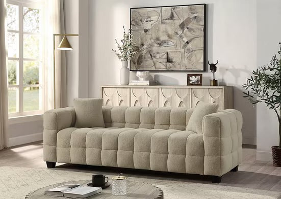 3-Sitzer Sofa in Teddy, 206 cm Breite