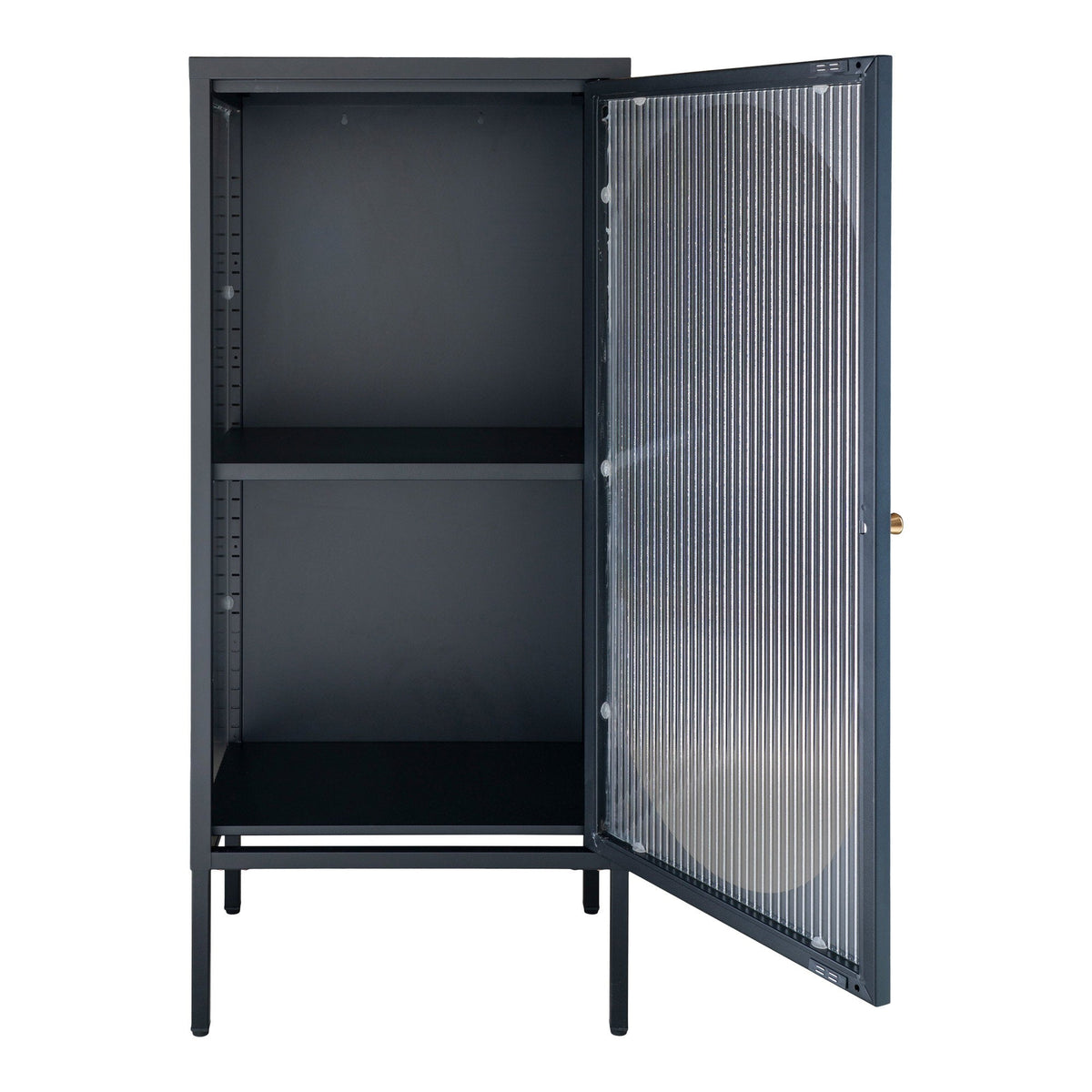 PolsterOase Möbel – House Nordic Adelaide Vitrine aus Stahl und Riffelglas – Ansicht 4