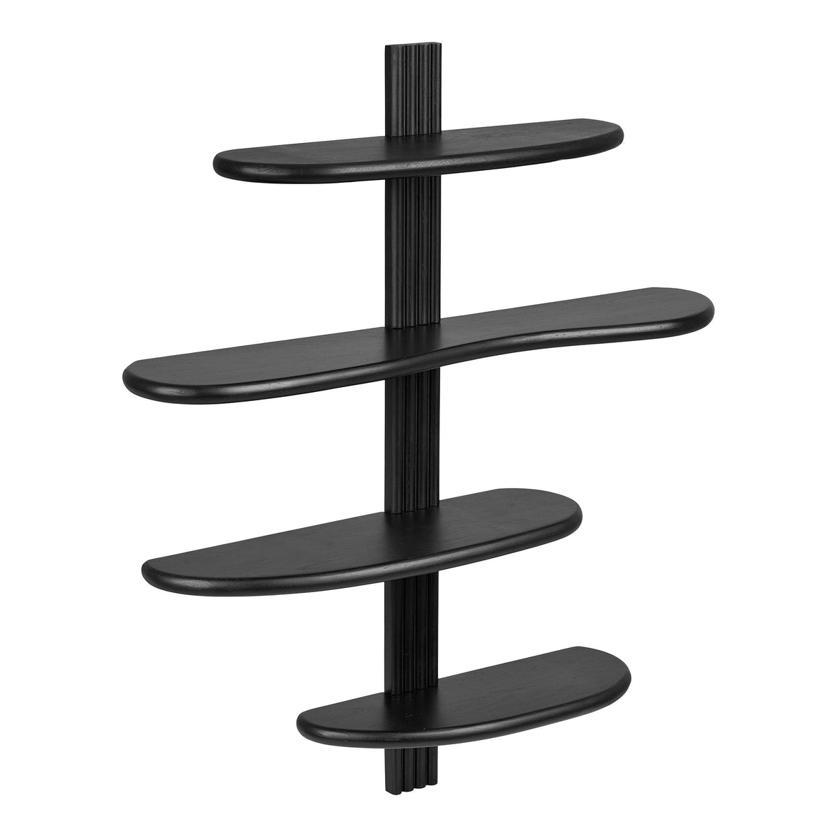 PolsterOase Möbel – Aliano Wandregal aus Eiche, Schwarz, 80 × 88 cm – Ansicht 3
