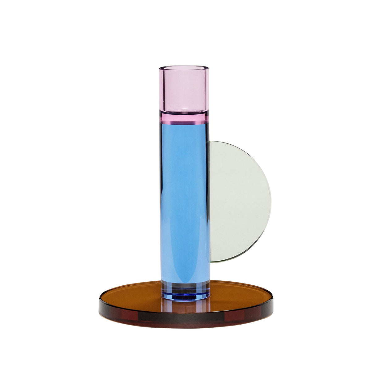 PolsterOase Möbel – Astro Kerzenständer aus Kristallglas, Blau – Ansicht 2