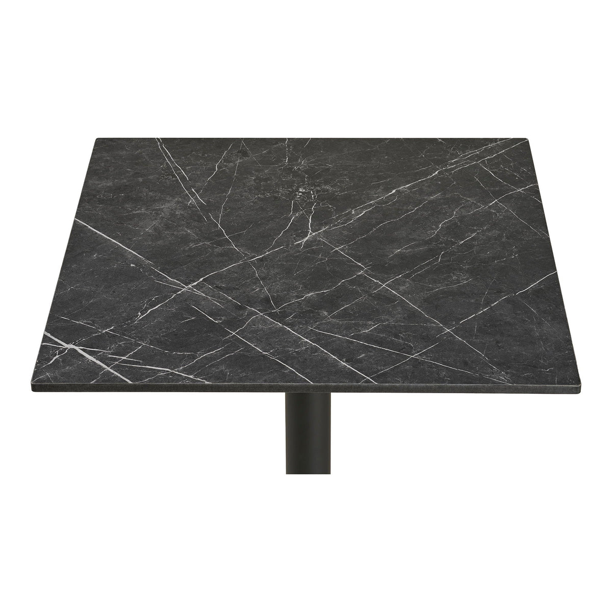 PolsterOase Möbel – Bistrotisch mit Aluminiumbeinen in Marmoroptik, Dunkelgrau, 60 cm – Ansicht 3