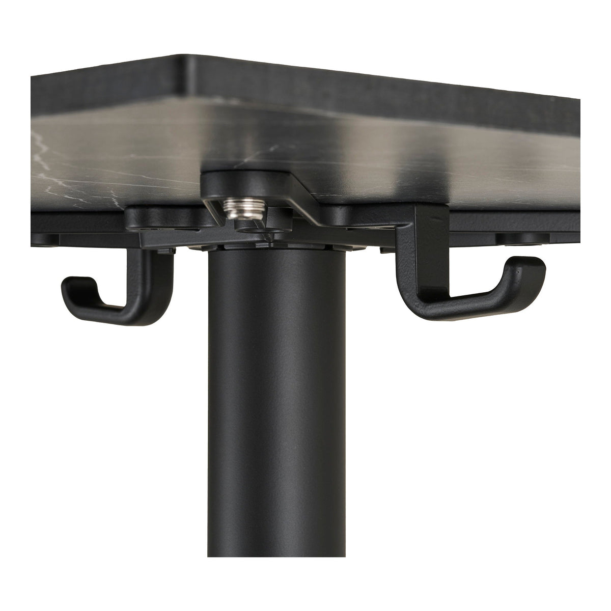 PolsterOase Möbel – Bistrotisch mit Aluminiumbeinen in Marmoroptik, Dunkelgrau, 60 cm – Ansicht 4
