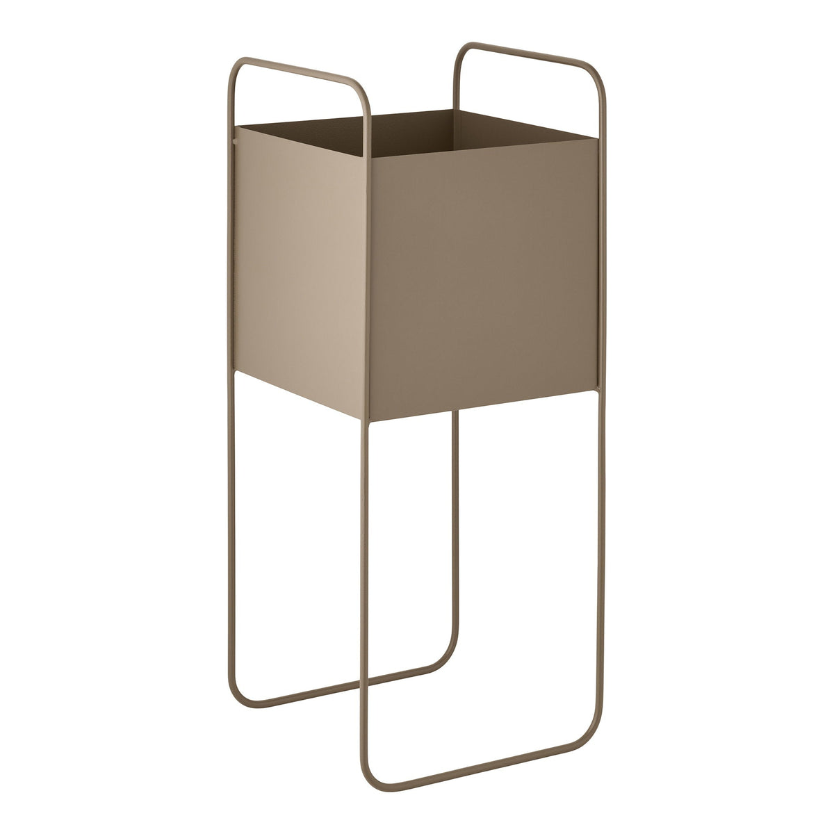 PolsterOase Möbel – Blumentopf aus Stahl, Braun, 54 cm – Ansicht 3
