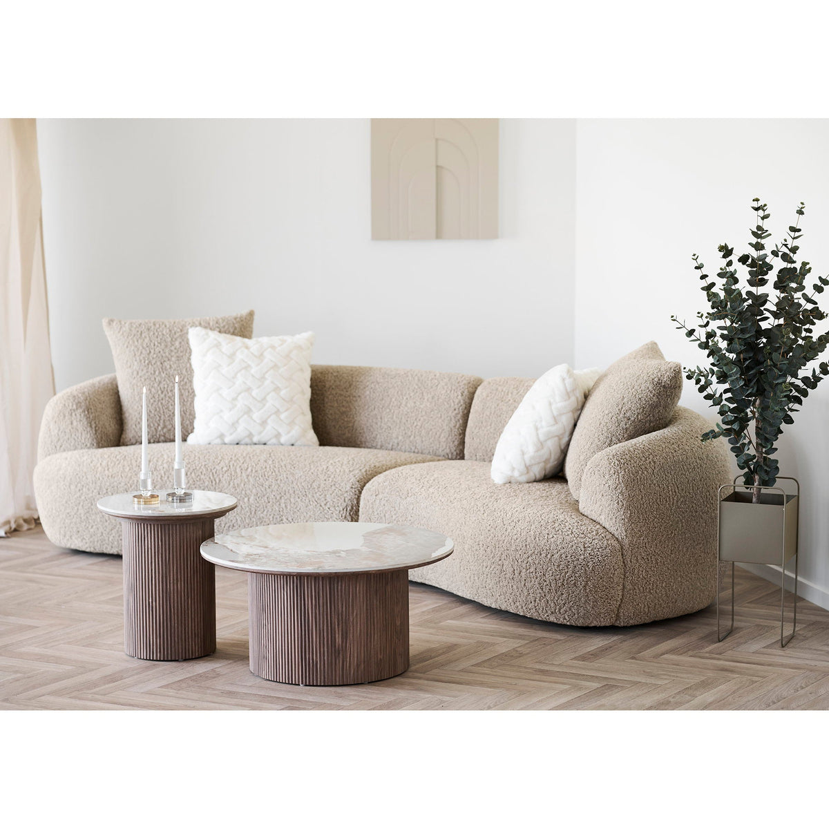 PolsterOase Möbel – Blumentopf aus Stahl, Braun, 54 cm – Ansicht 4